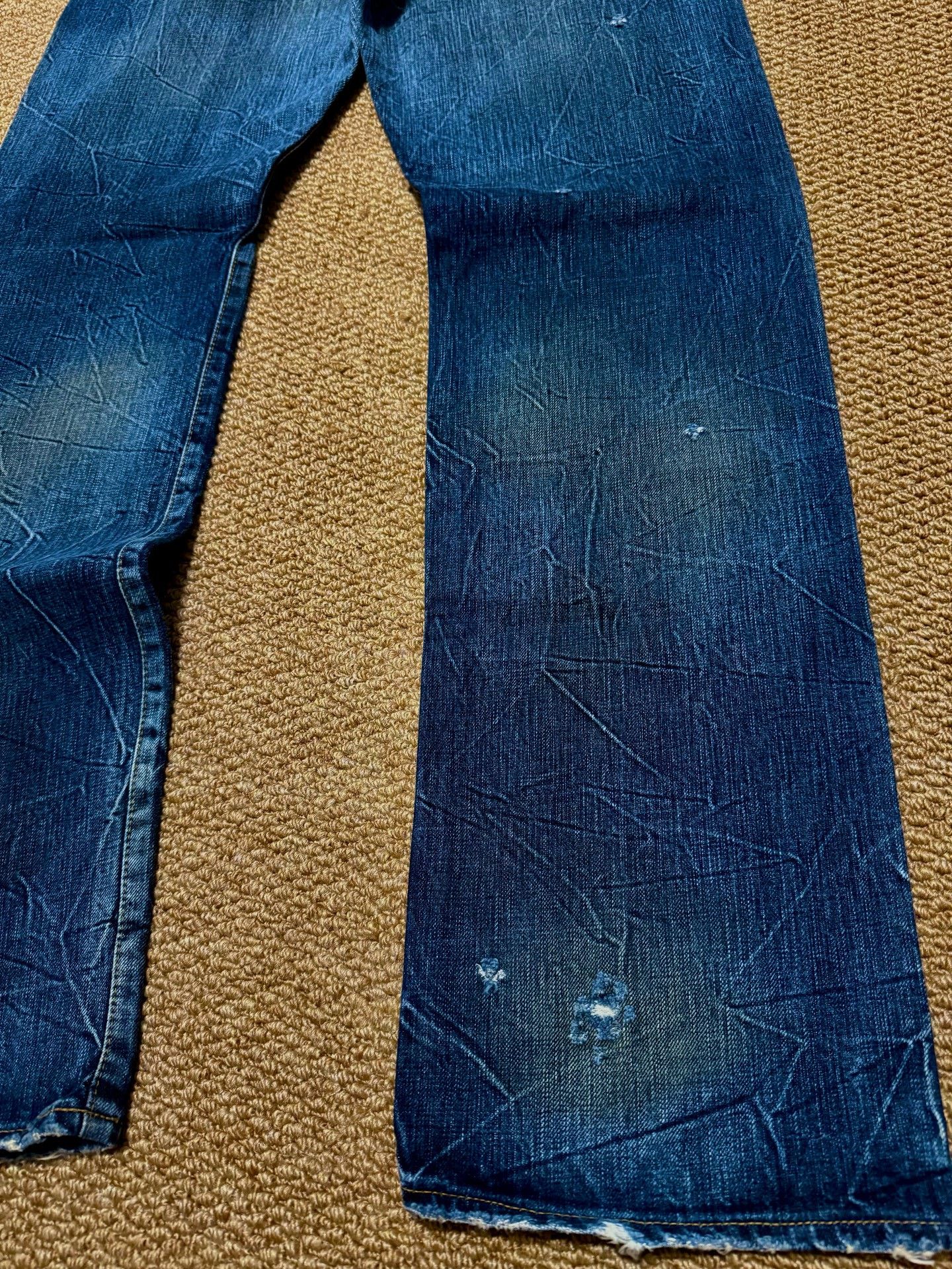Visvim Blue Distressed Denim Jeans Size US 34 / EU 50 - 3 Thumbnail