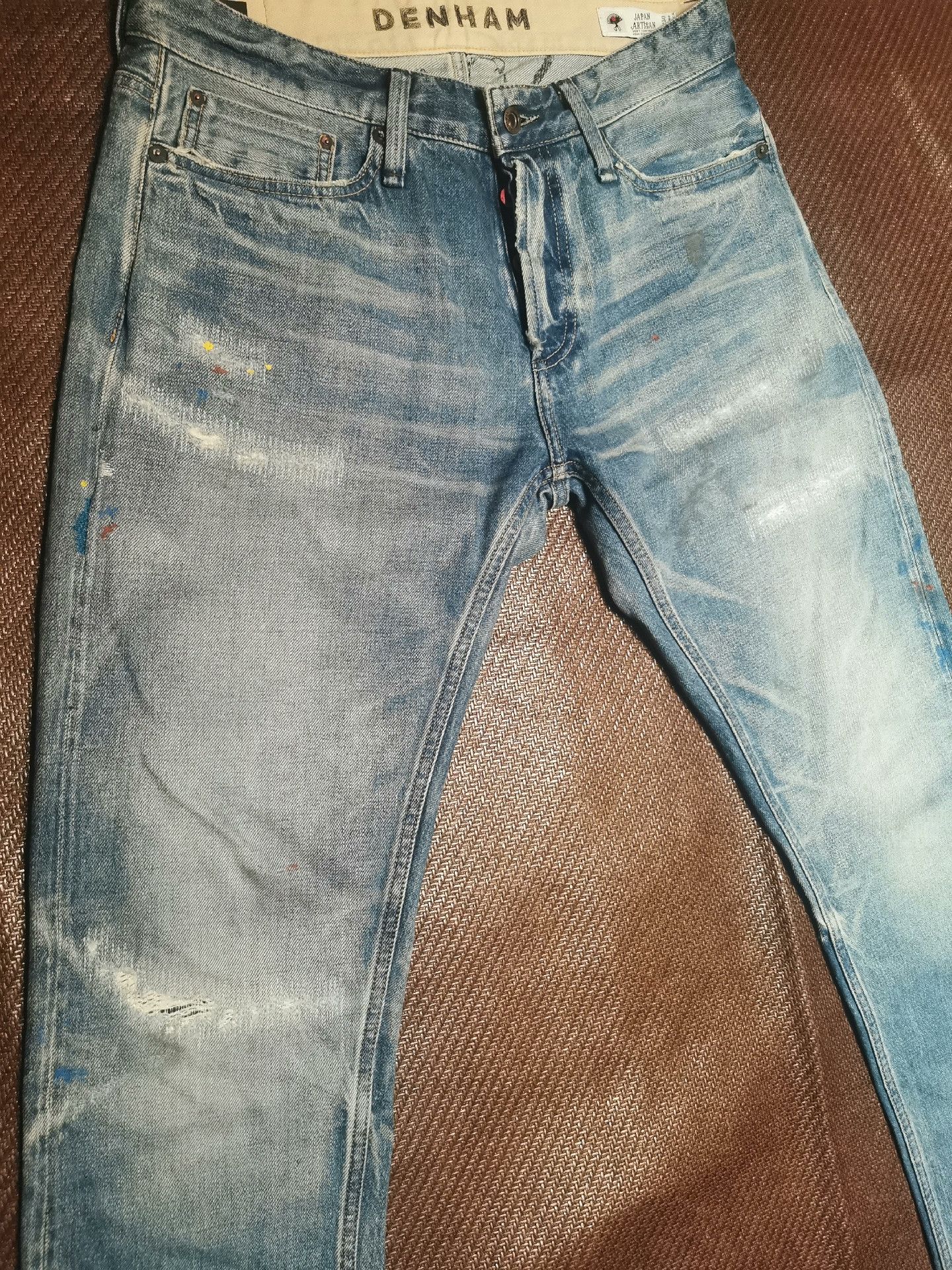 Visvim Denham Light Blue Distressed Denim Jeans Size US 40 / EU 56 - 2 Thumbnail