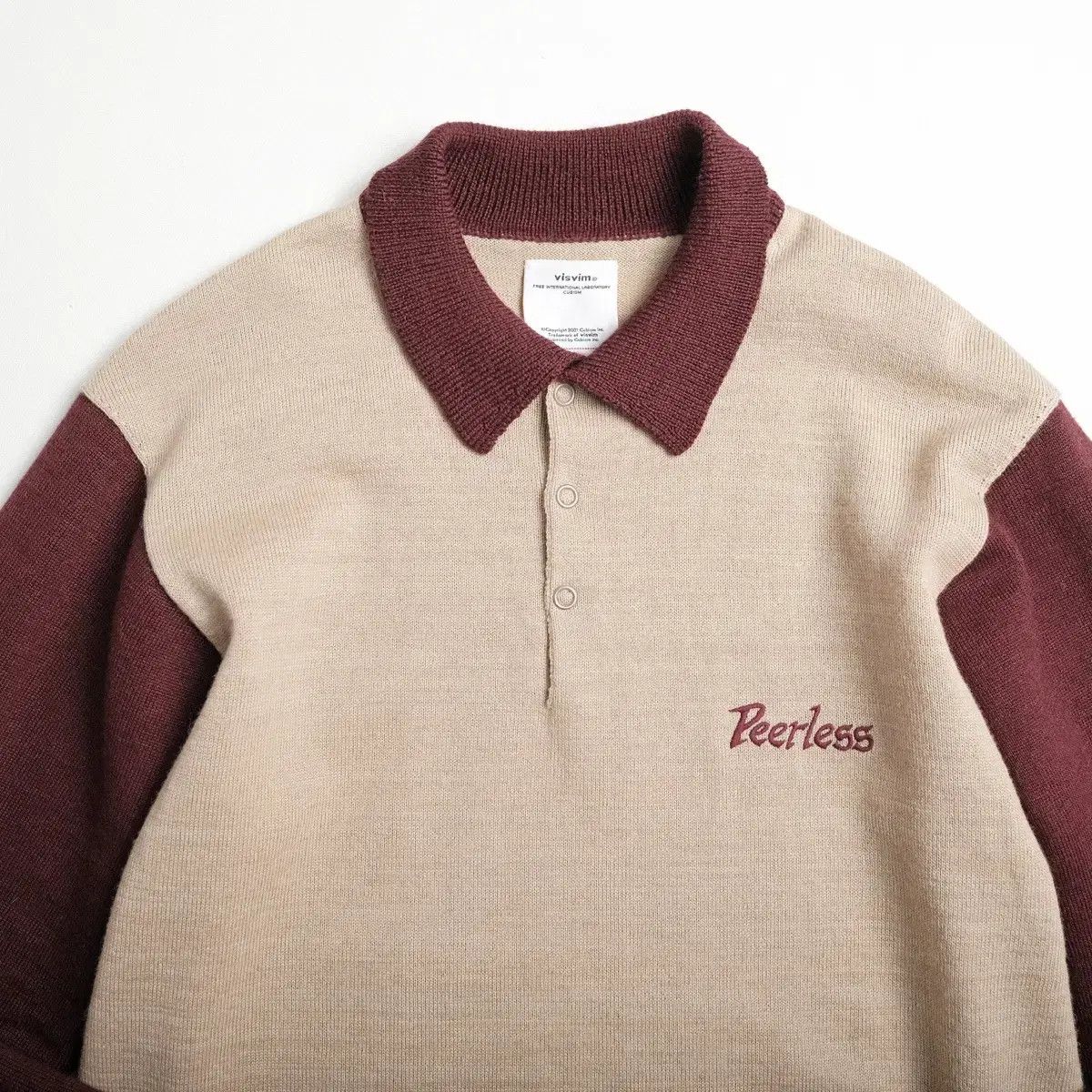 Visvim Visvim Godfrey Linen Wool Long-Sleeve Polo Size US XL / EU 56 / 4 - 4 Thumbnail