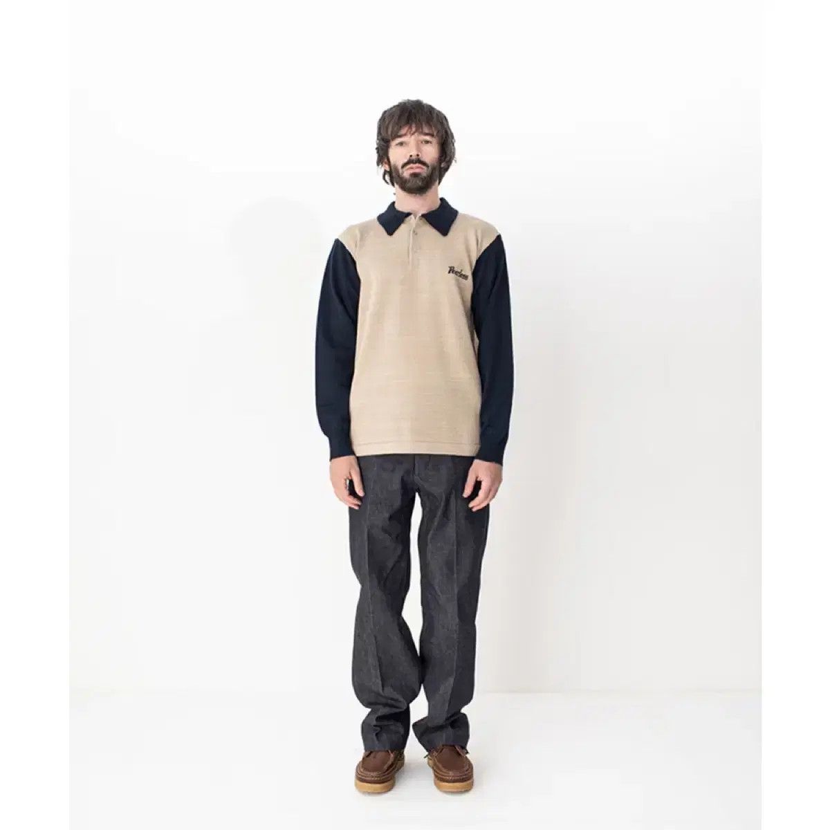 Visvim Visvim Godfrey Linen Wool Long-Sleeve Polo Size US XL / EU 56 / 4 - 2 Thumbnail
