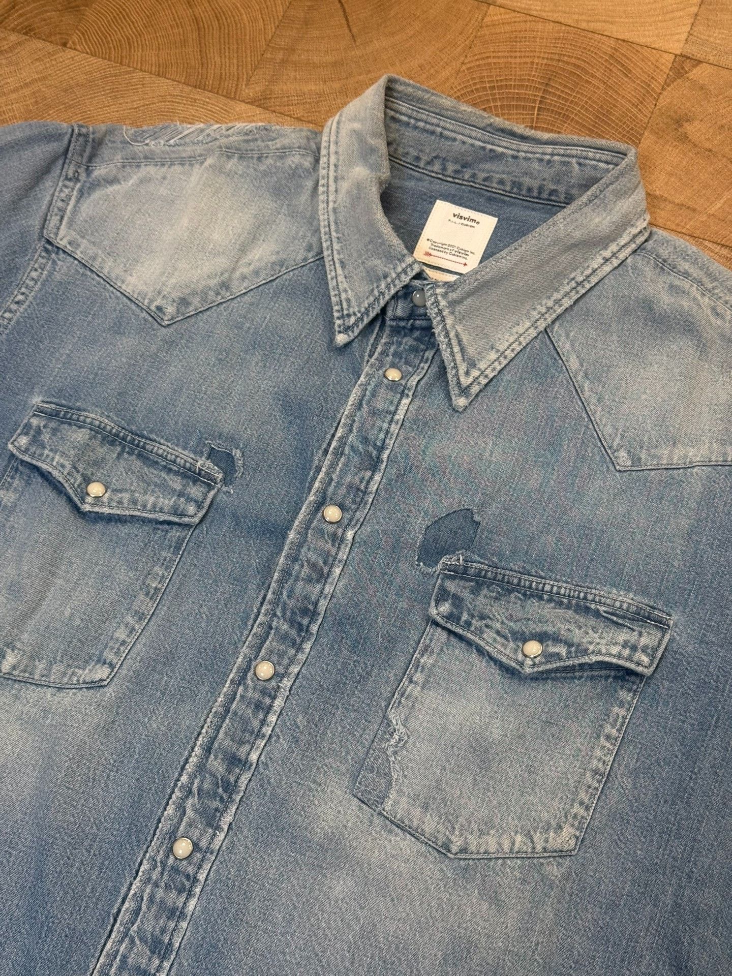 Visvim Visvim 24SS Social Sculpture Denim Shirt Size US L / EU 52-54 / 3 - 2 Thumbnail