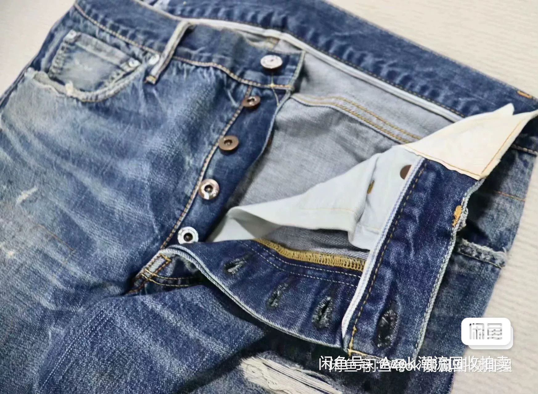 Visvim Visvim Dry4 Distressed Blue Denim Size US 26 / EU 42 - 5 Thumbnail