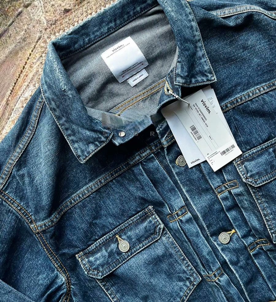 Visvim VISVIM 101XX DMGD Blue Denim Jacket Size US XXL / EU 58 / 5 - 3 Thumbnail