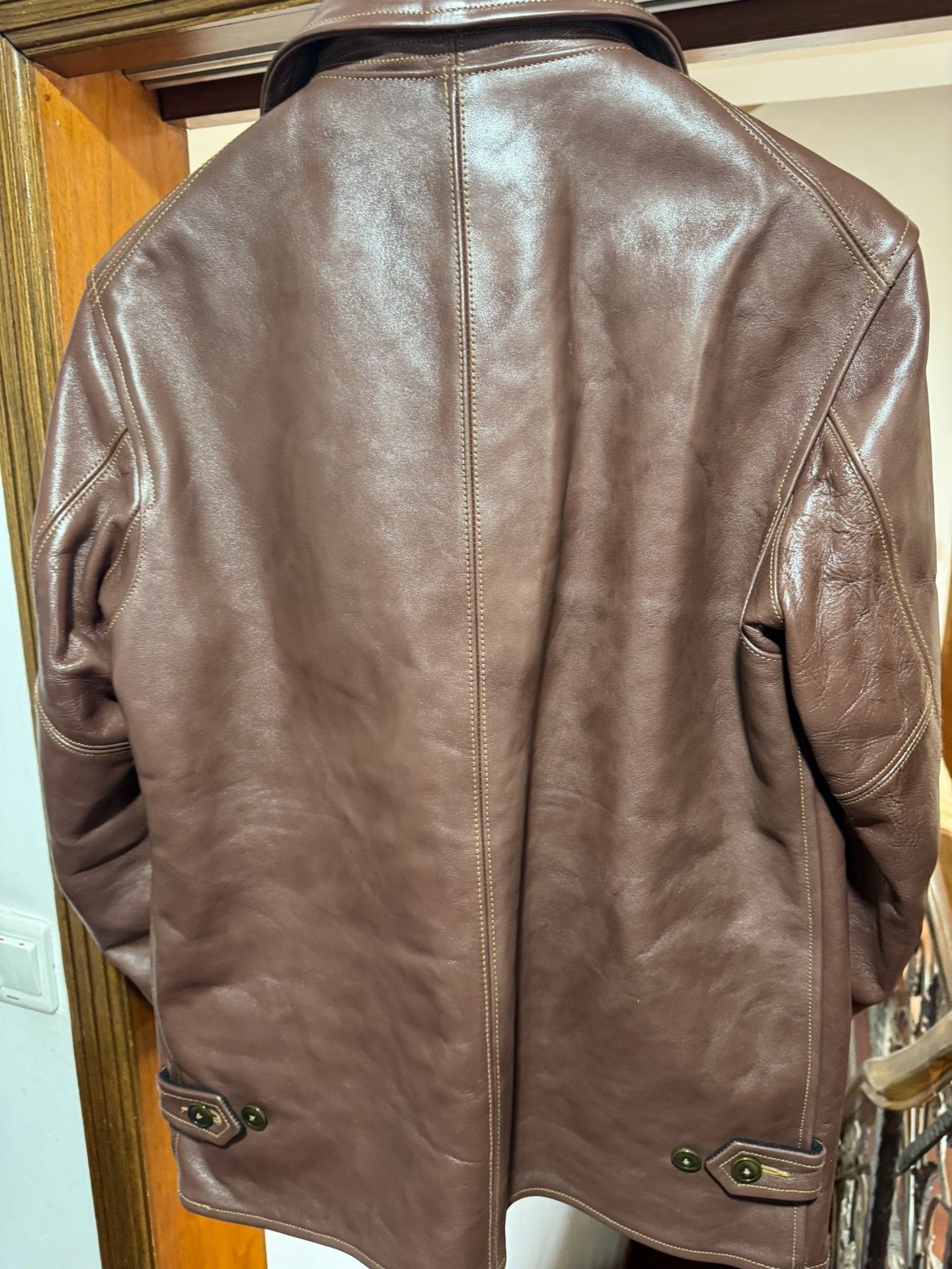 COLIMBO COLIMBO Stockmans 30's Leather Coat Size US XS / EU 42 / 0 - 2 Thumbnail