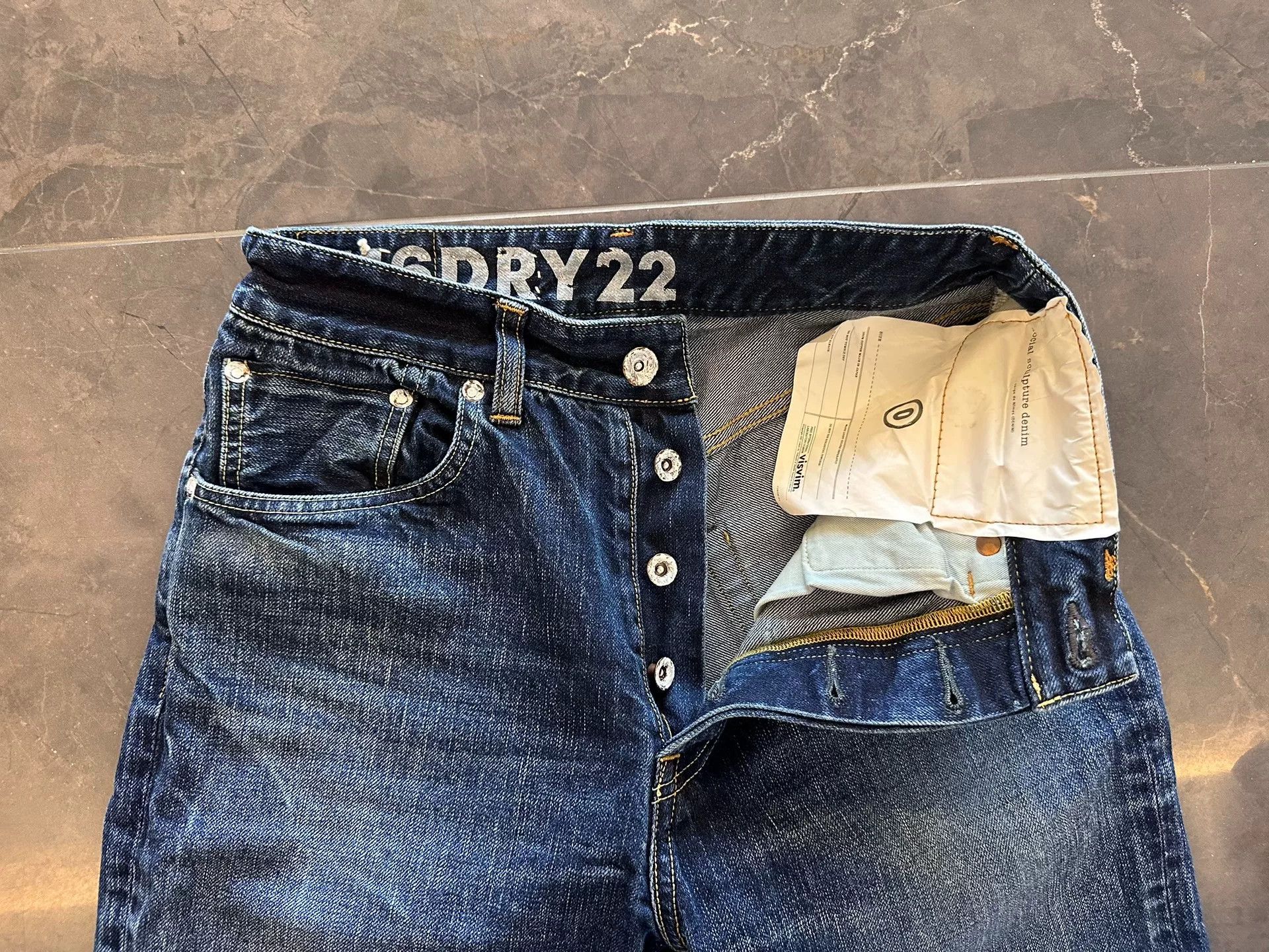 Visvim VISVIM W16 DRY-22 Washed Jeans Size 22" - 3 Thumbnail