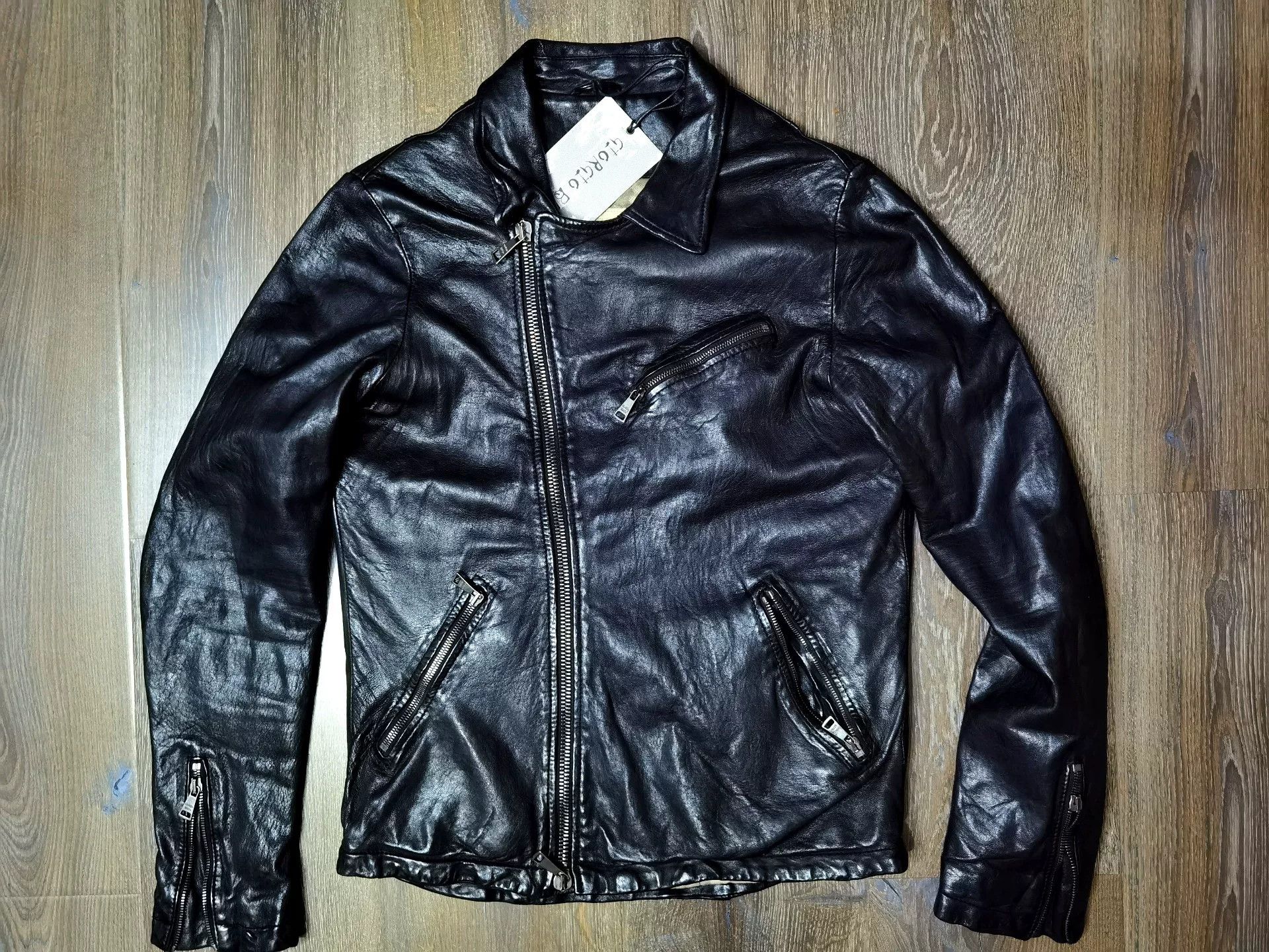 Giorgio Brato Giorgio Brato Men's Motorcycle Leather Jacket Size US S / EU 44-46 / 1 - 6 Thumbnail
