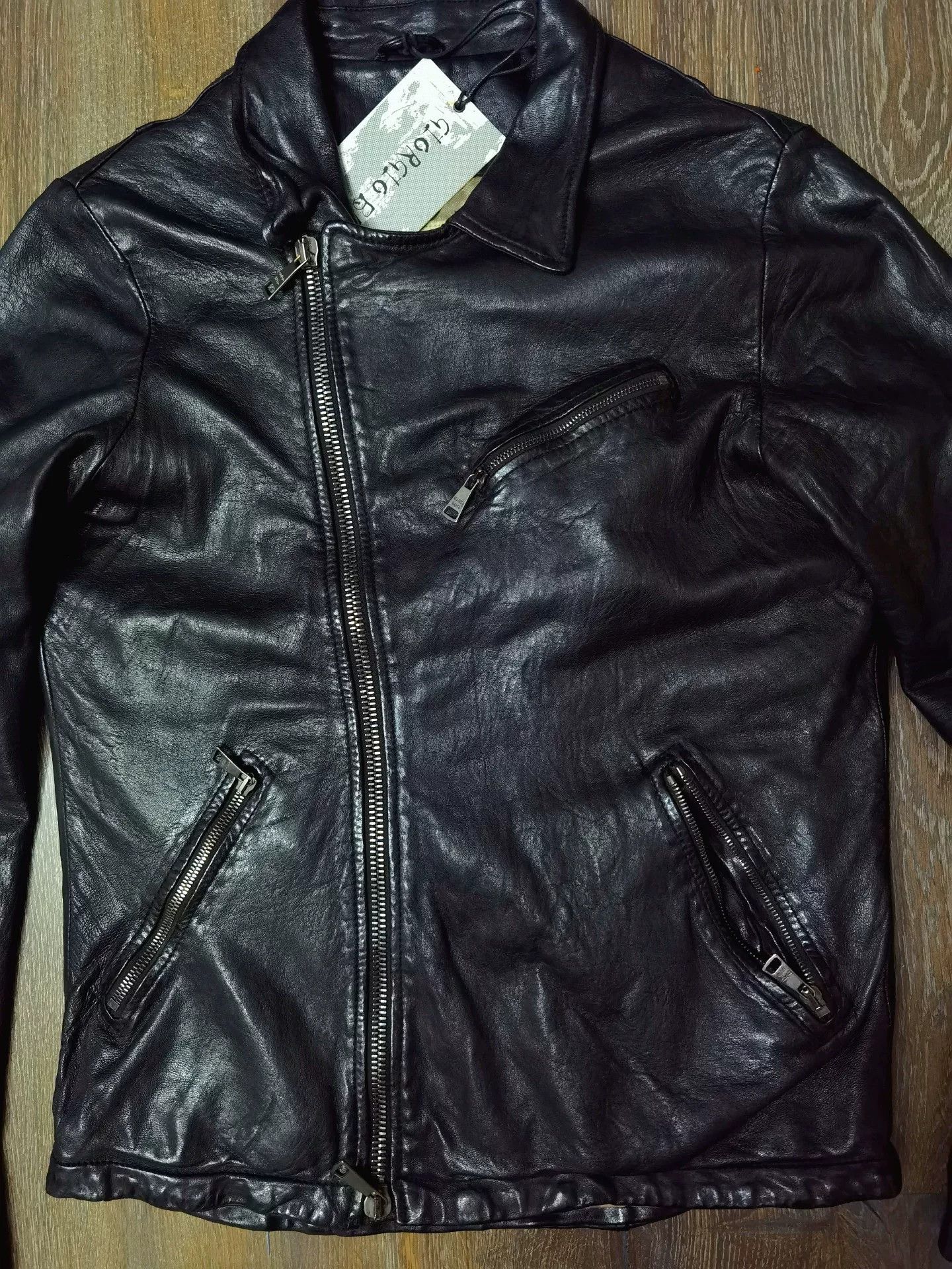 Giorgio Brato Giorgio Brato Men's Motorcycle Leather Jacket Size US S / EU 44-46 / 1 - 5 Thumbnail