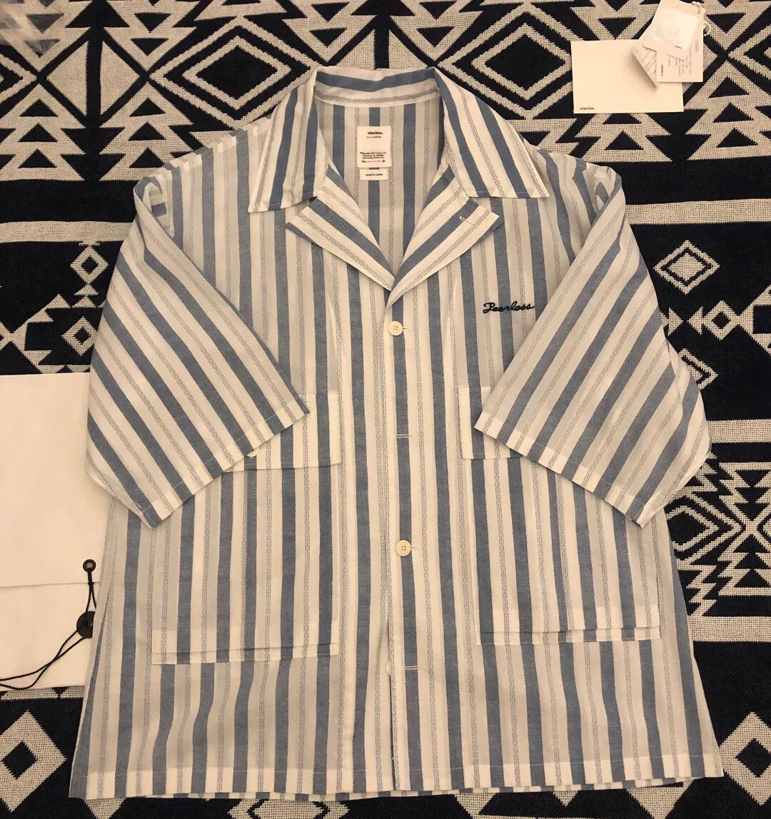 Visvim Visvim 20SS CORNET S/S Blue Stripe Shirt Size US S / EU 44-46 / 1 - 3 Thumbnail