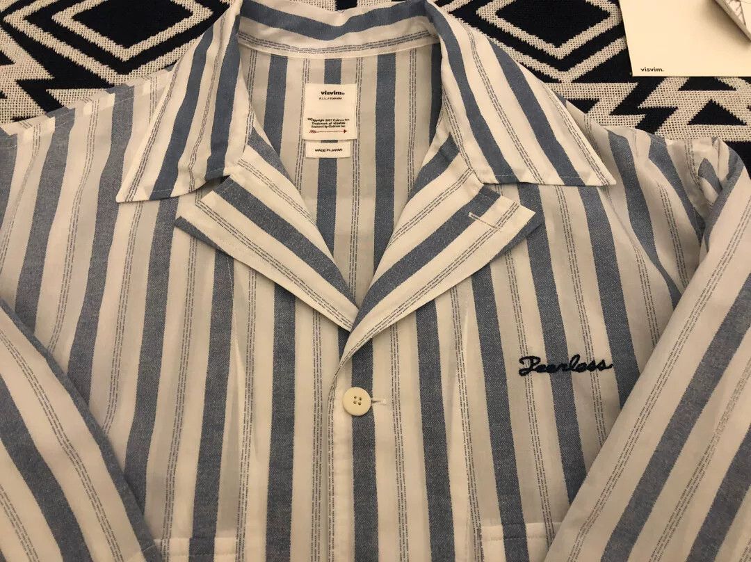 Visvim Visvim 20SS CORNET S/S Blue Stripe Shirt Size US S / EU 44-46 / 1 - 4 Thumbnail
