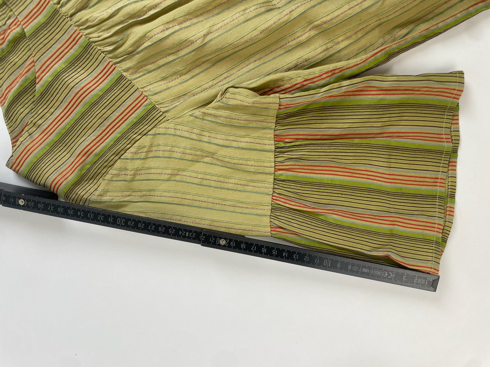 Other Vintage Etro Striped Silk Top Green Orange IT44 Size S / US 4 / IT 40 - 10 Thumbnail