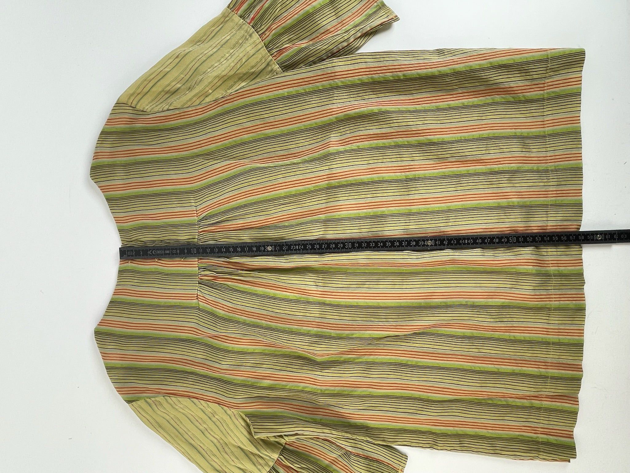 Other Vintage Etro Striped Silk Top Green Orange IT44 Size S / US 4 / IT 40 - 9 Thumbnail