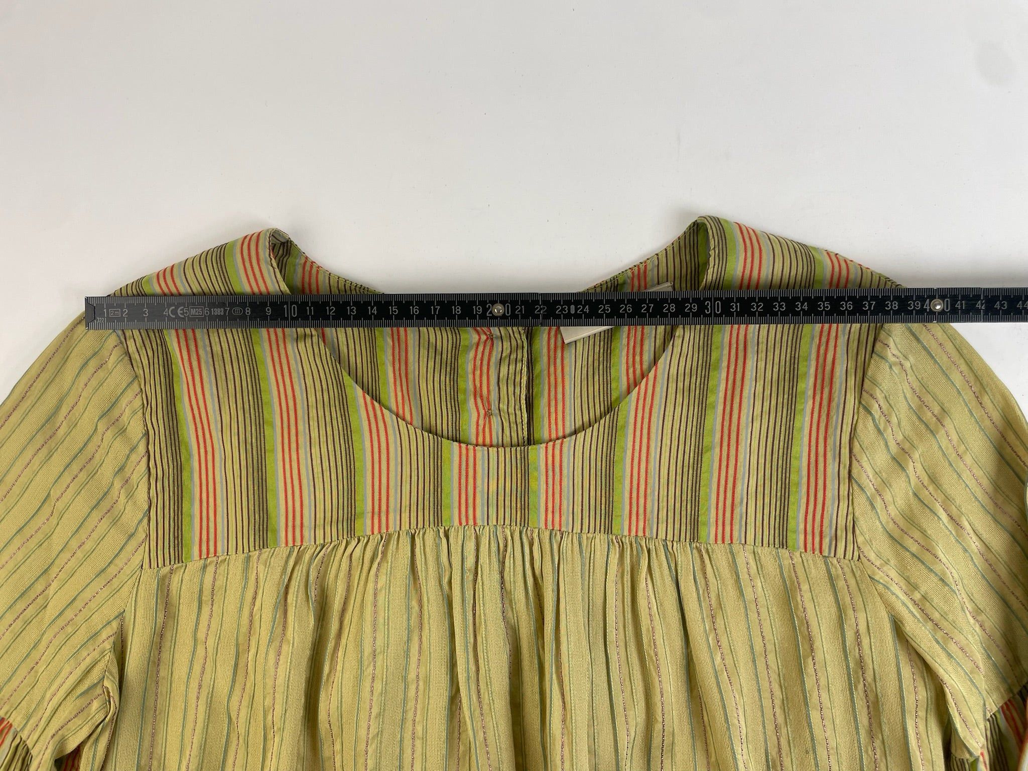 Other Vintage Etro Striped Silk Top Green Orange IT44 Size S / US 4 / IT 40 - 11 Thumbnail