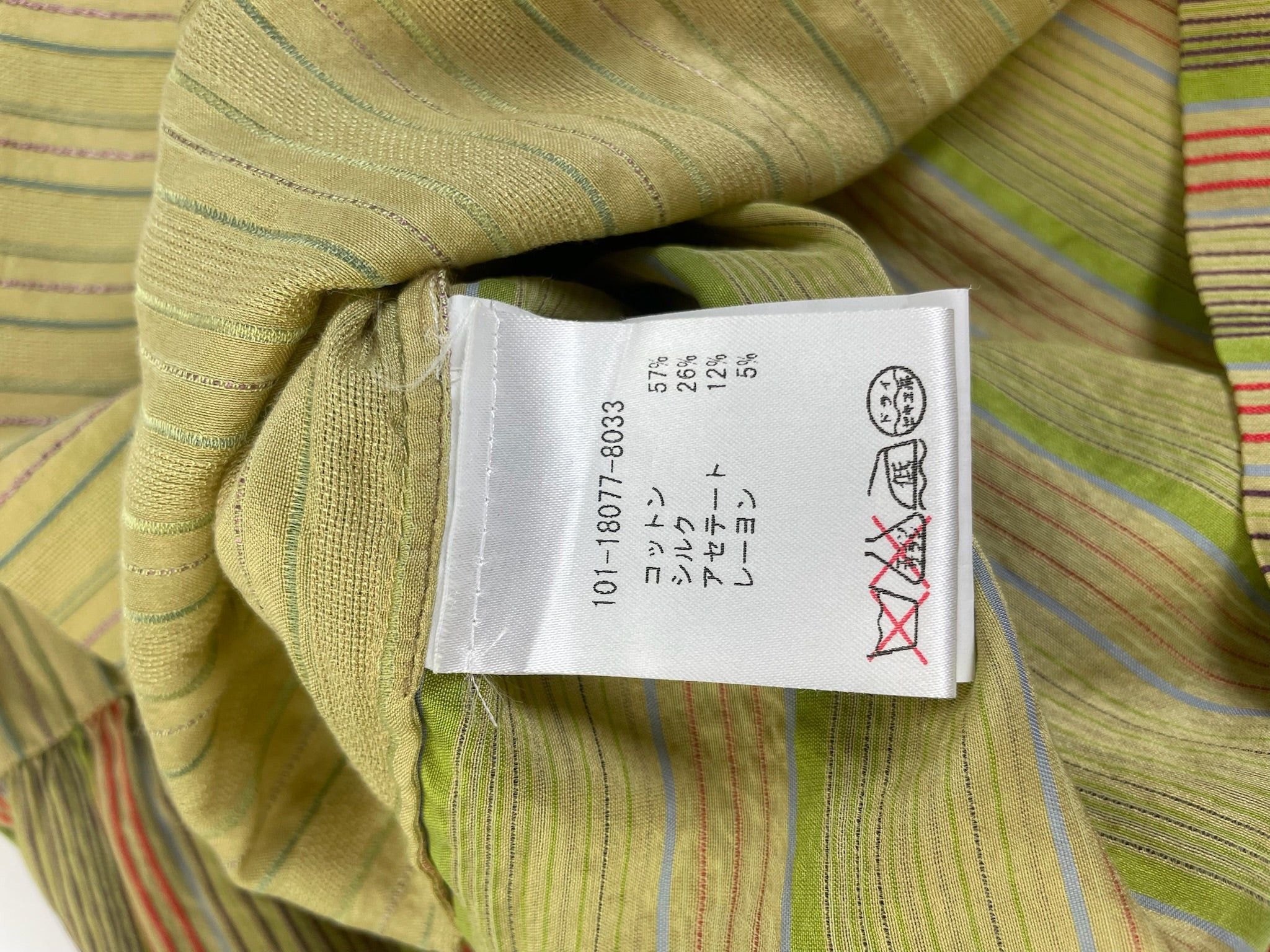 Other Vintage Etro Striped Silk Top Green Orange IT44 Size S / US 4 / IT 40 - 13 Thumbnail