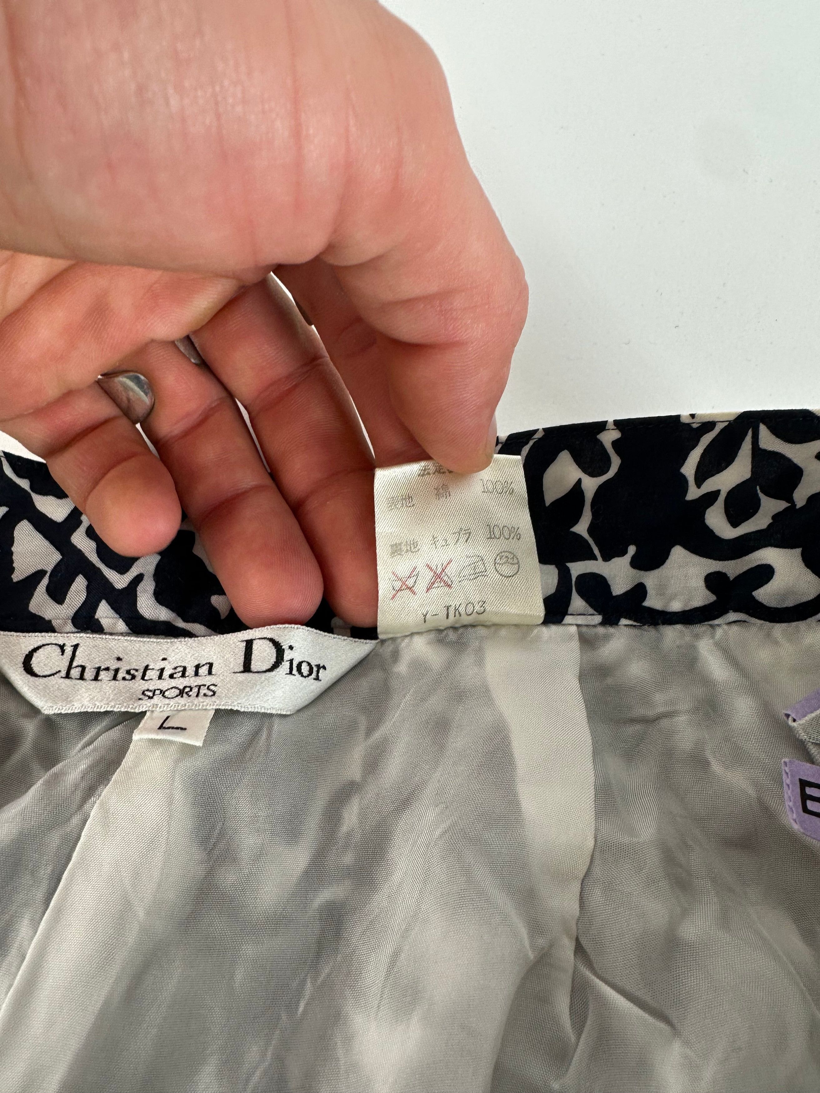 Dior Vintage Abstract Shorts Black White M Size 34" / US 12 / IT 48 - 10 Thumbnail
