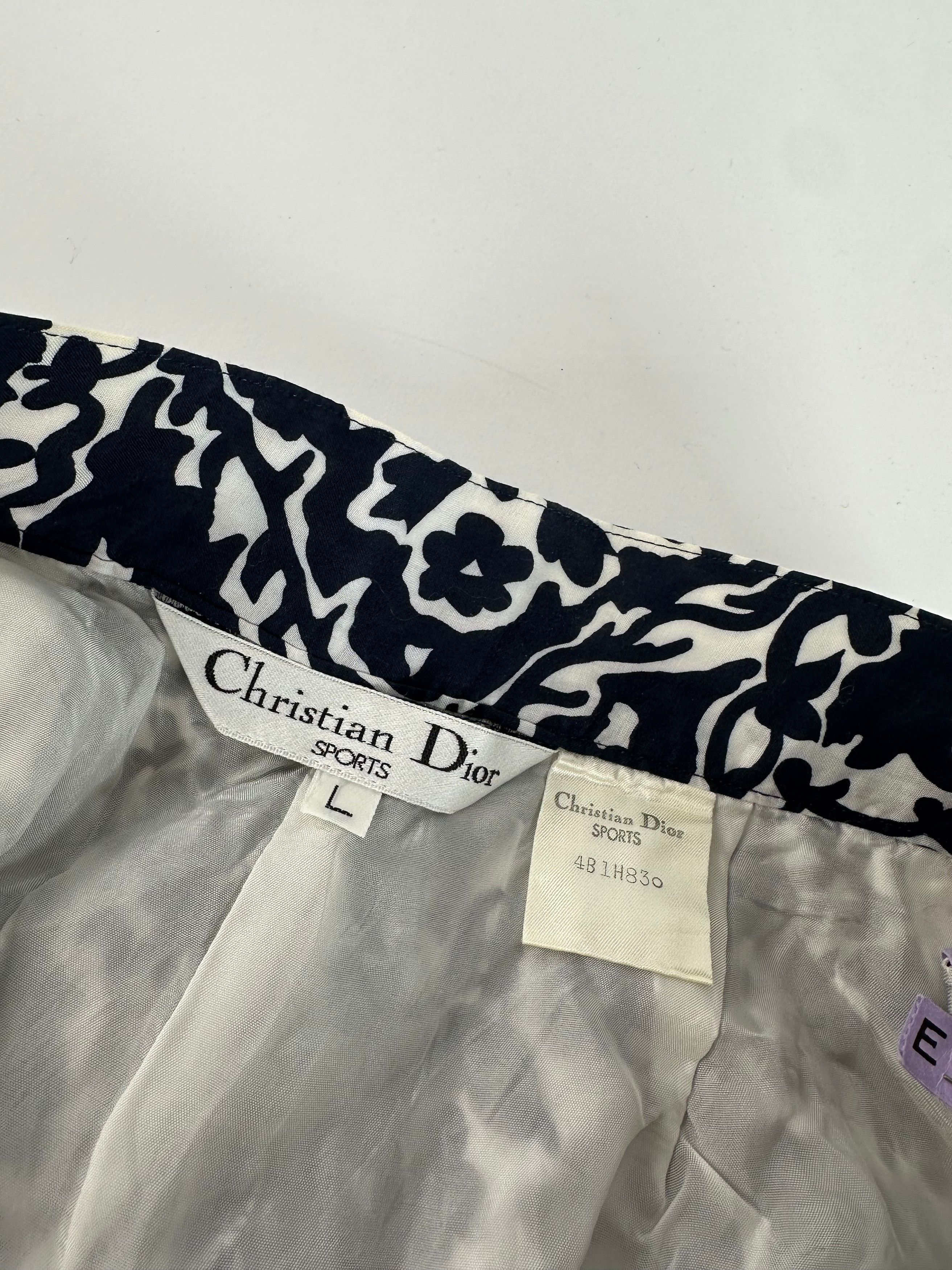 Dior Vintage Abstract Shorts Black White M Size 34" / US 12 / IT 48 - 9 Thumbnail