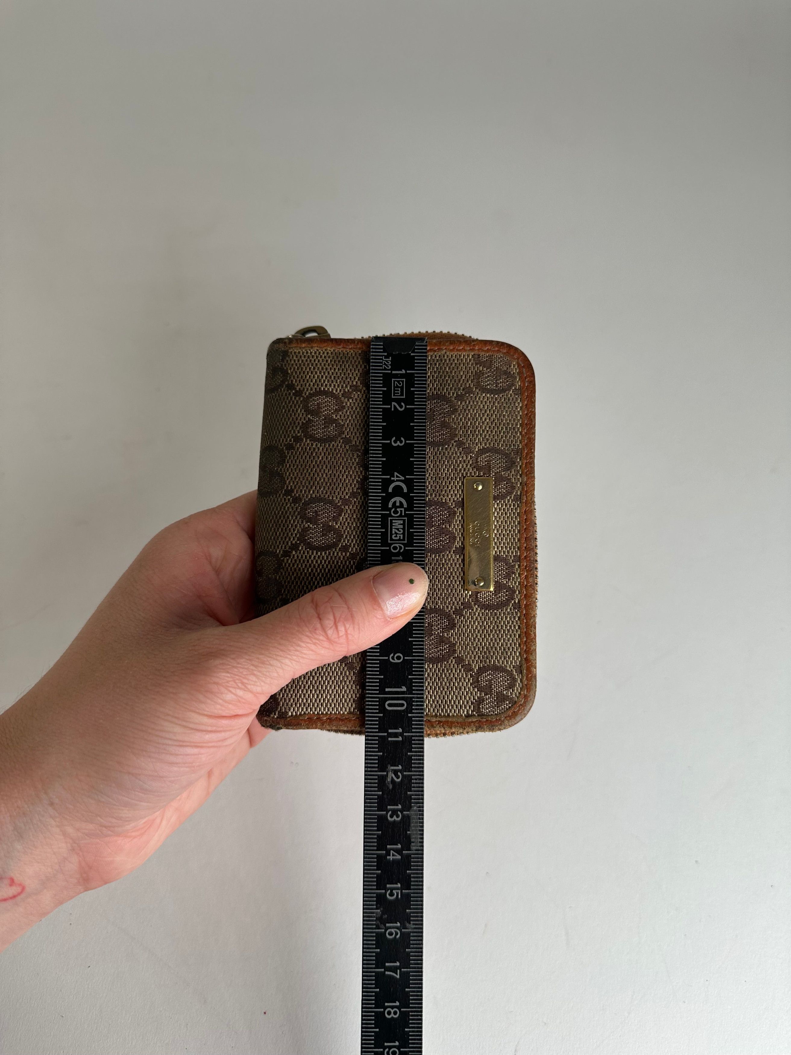 Gucci Vintage Monogram Canvas Leather Card Holder Beige Brown Size ONE SIZE - 4 Thumbnail