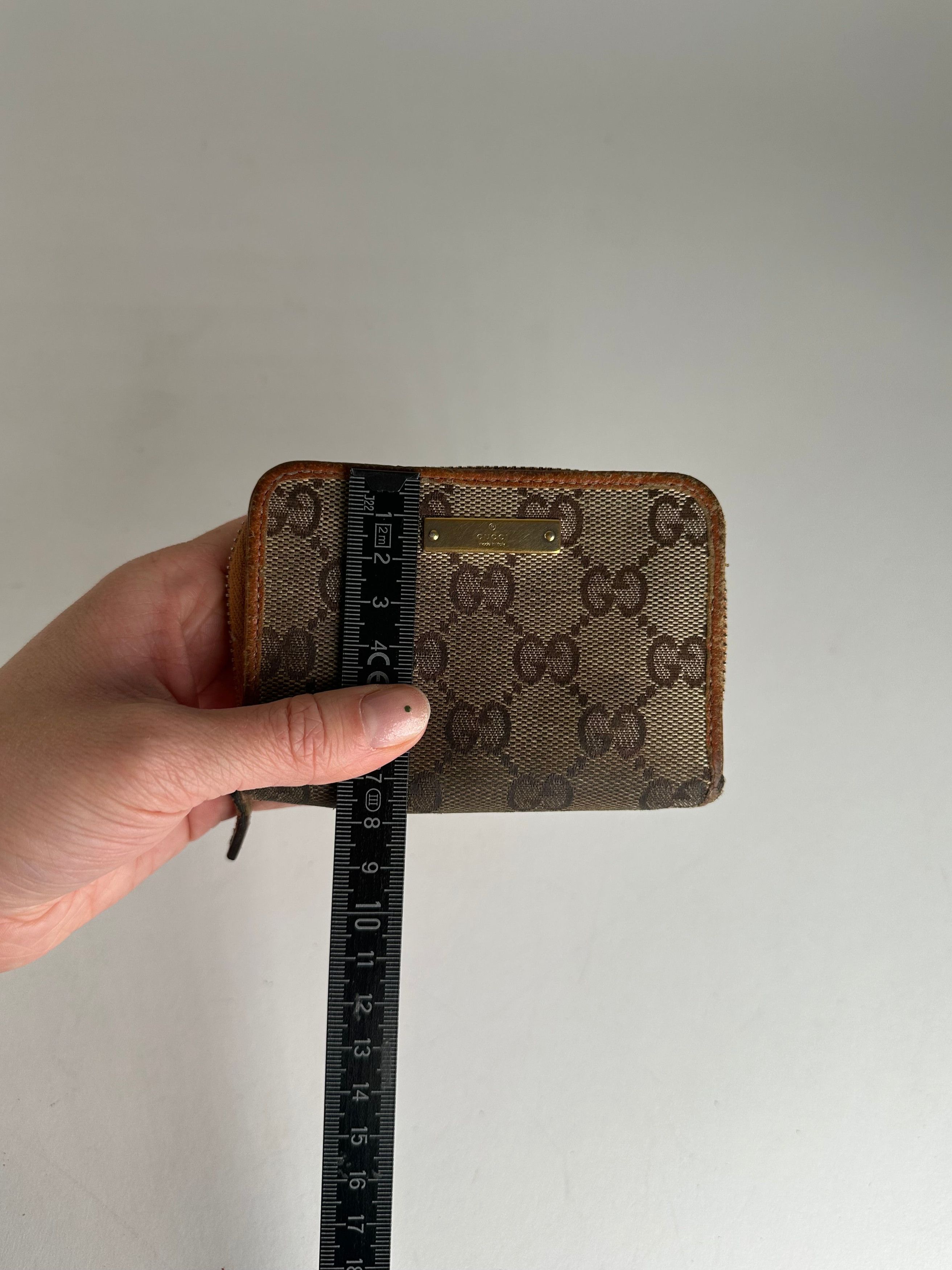 Gucci Vintage Monogram Canvas Leather Card Holder Beige Brown Size ONE SIZE - 5 Thumbnail