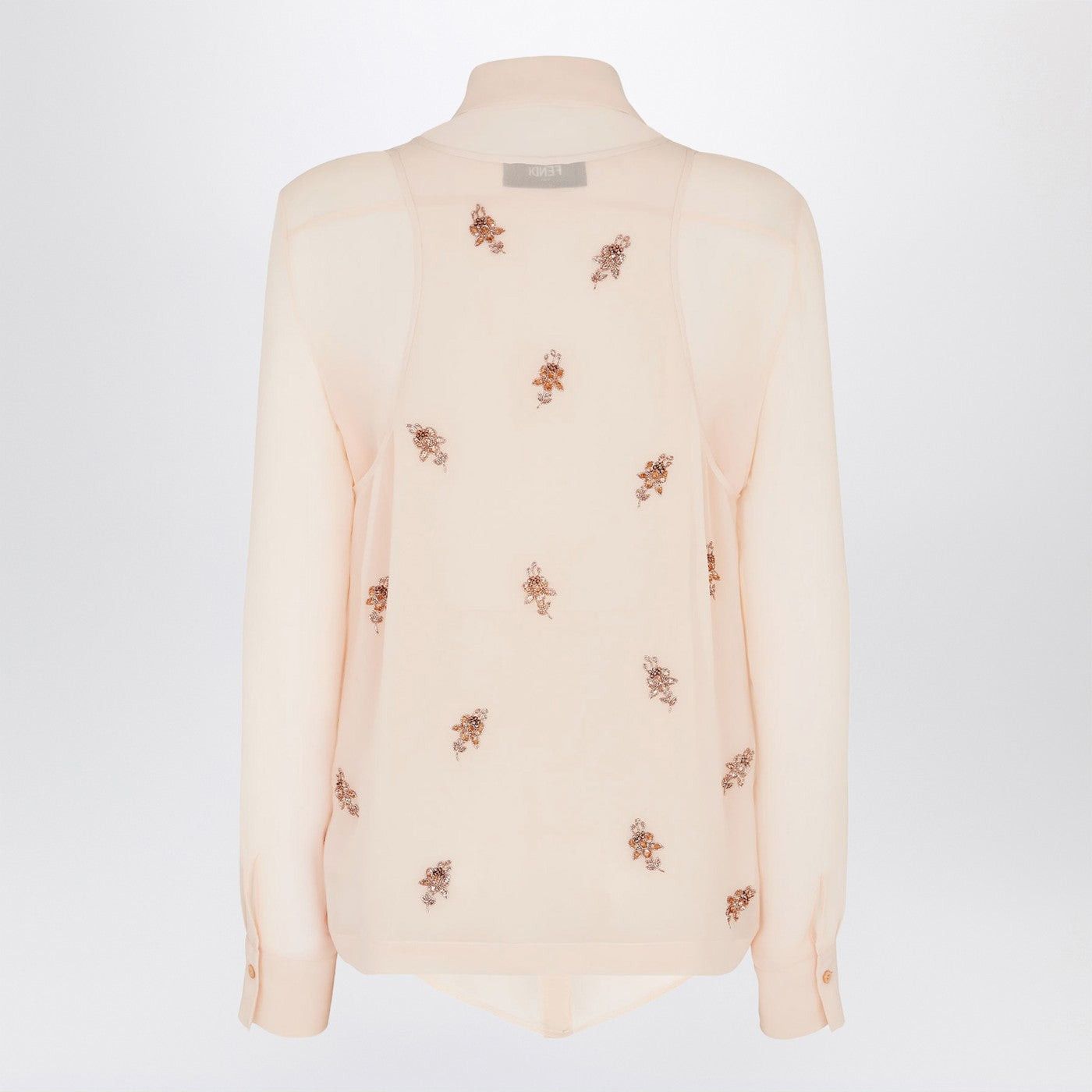 Fendi Fendi Embroidered Pink Georgette Shirt Size M / US 6-8 / IT 42-44 - 2 Thumbnail