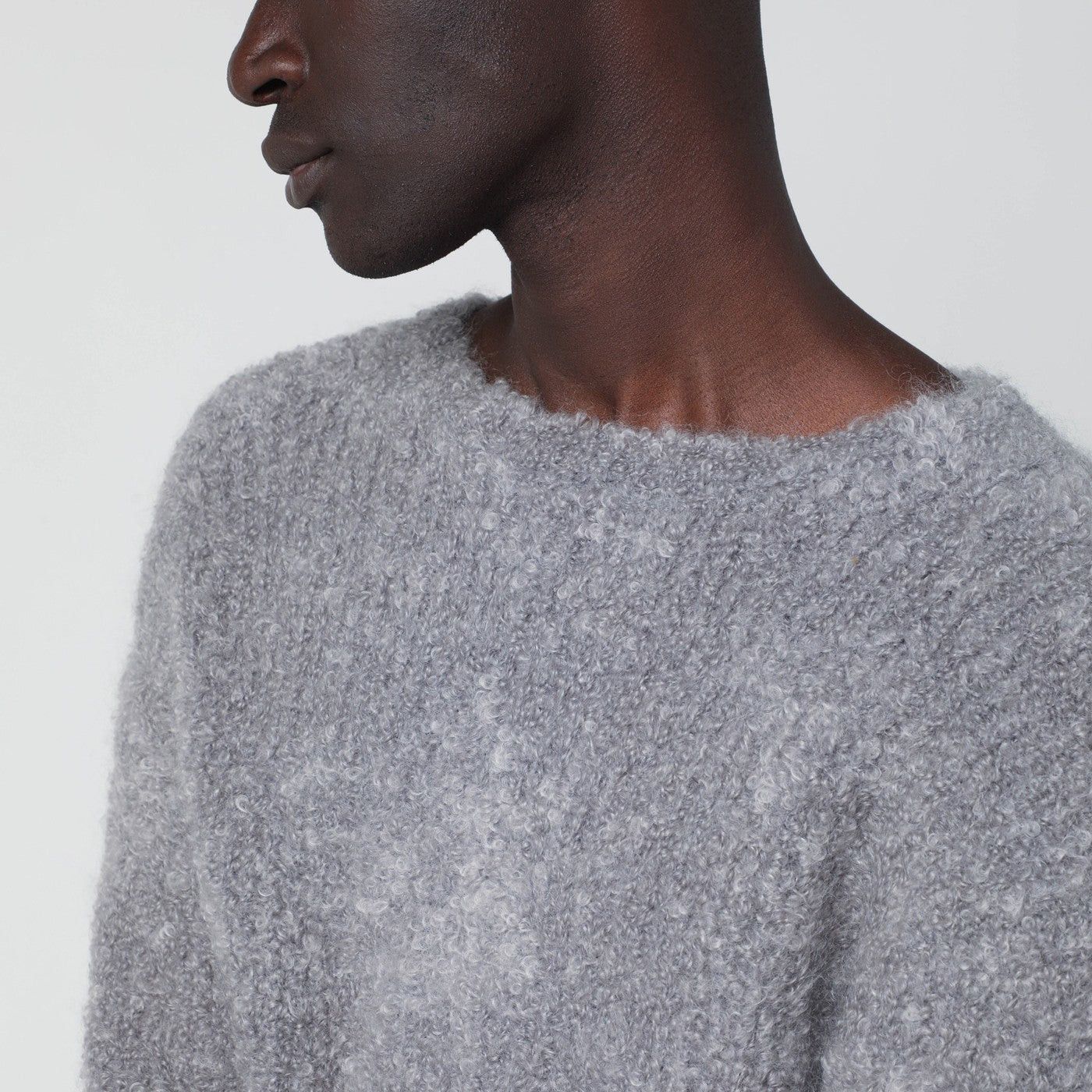 Sefr Sefr Jermaine Grey Sweater In Boucle Yarn Size US L / EU 52-54 / 3 - 2 Thumbnail