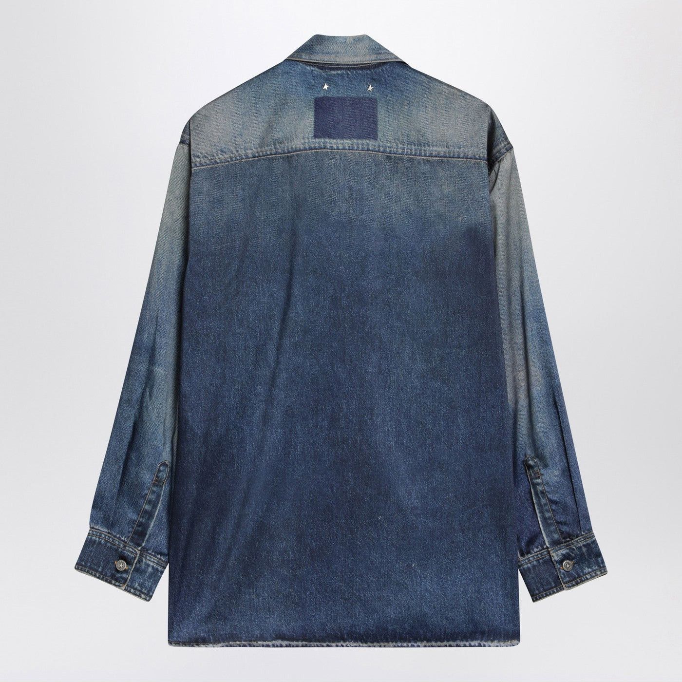 Golden Goose Golden Goose Blue Oversized Patty Shirt With Denim Print Size M / US 6-8 / IT 42-44 - 2 Thumbnail
