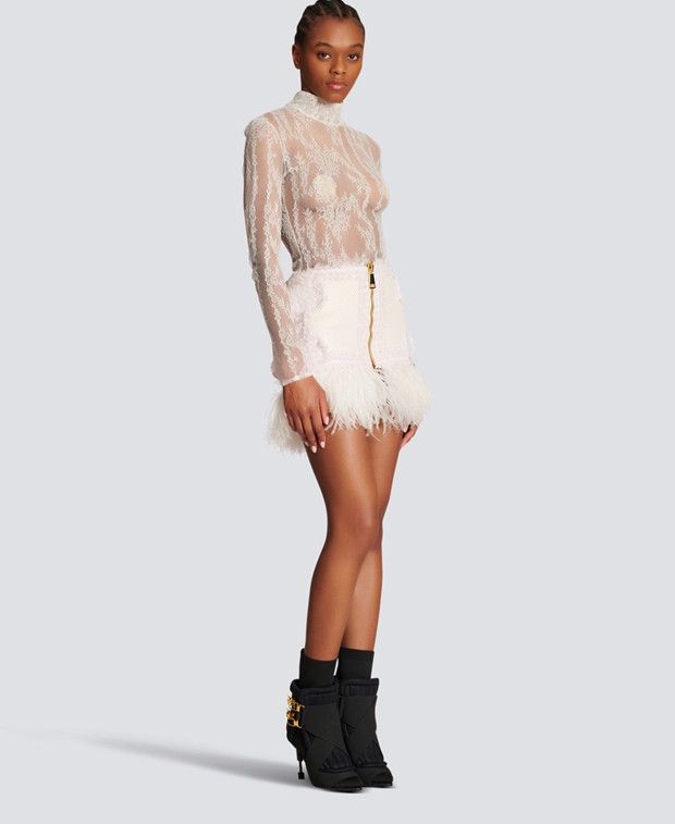 Balmain Miniskirt Size 25" / US 0 / IT 36 - 5 Thumbnail