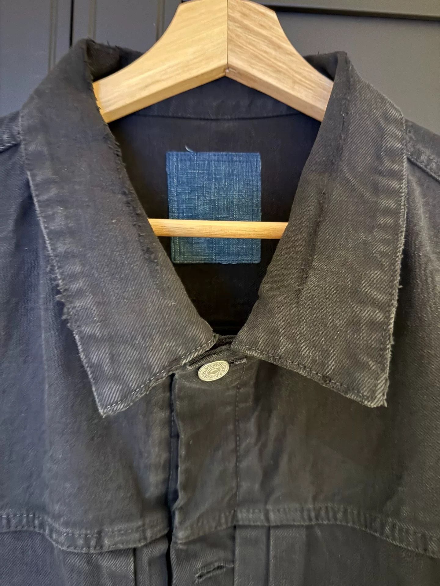 Visvim VISVIM 101 Black Damaged Denim Jacket Size US XXL / EU 58 / 5 - 2 Thumbnail
