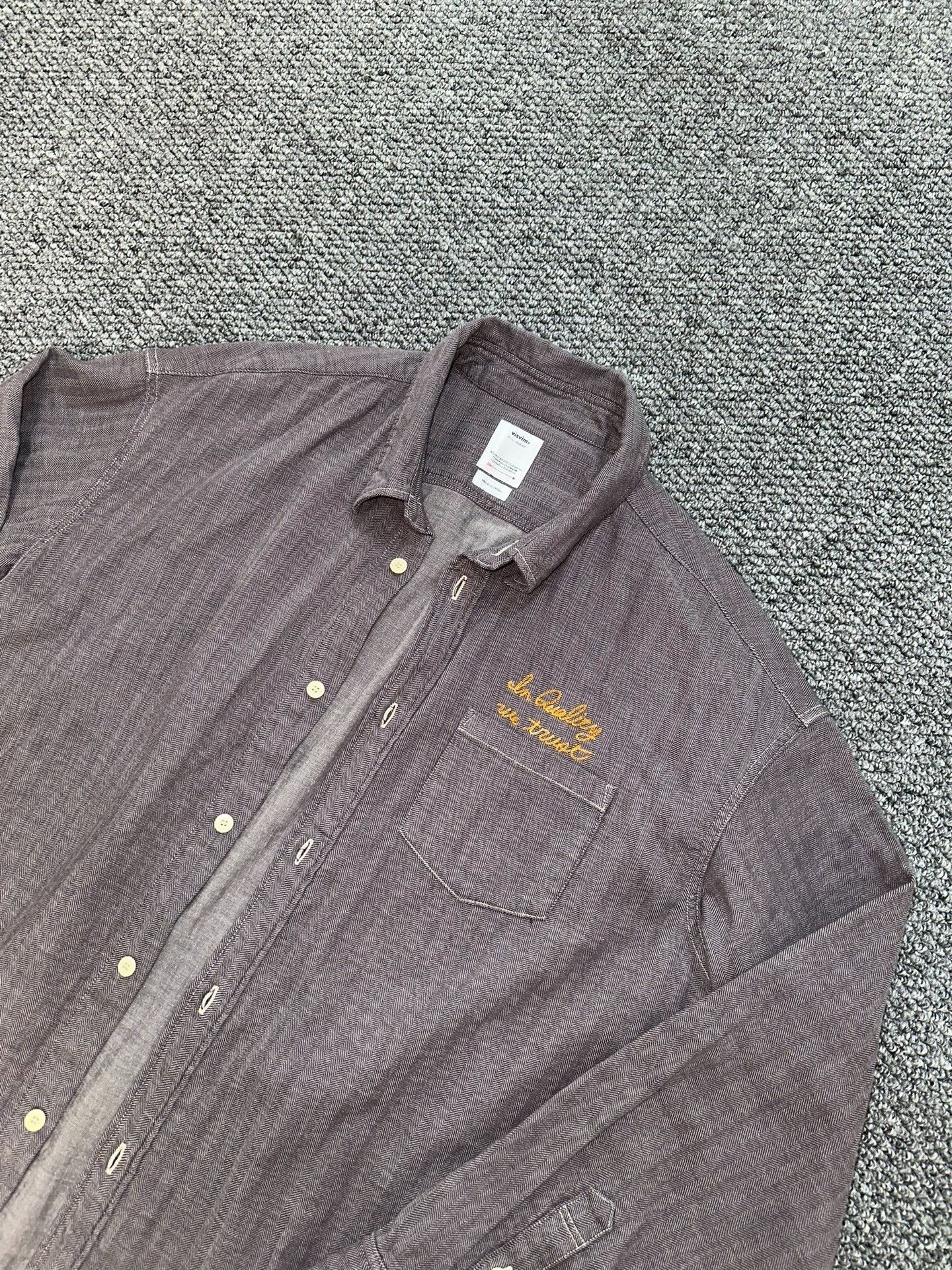 Visvim Visvim Gray Herringbone Shirt Size US XL / EU 56 / 4 - 2 Thumbnail