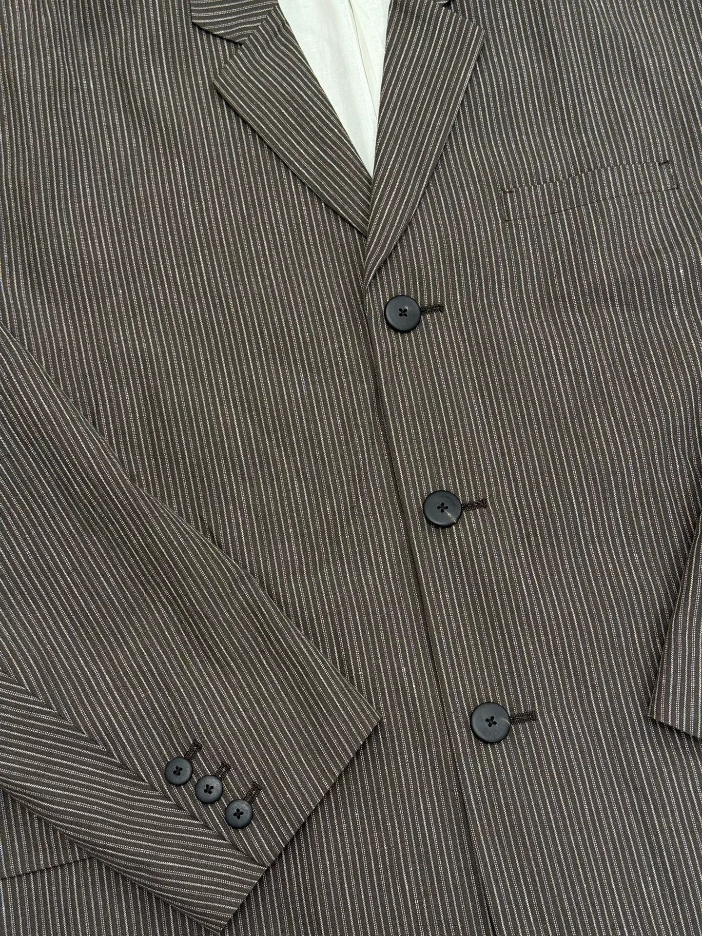 Visvim Visvim Brown Pinstripe Hammons Jkt Size US L / EU 52-54 / 3 - 2 Thumbnail