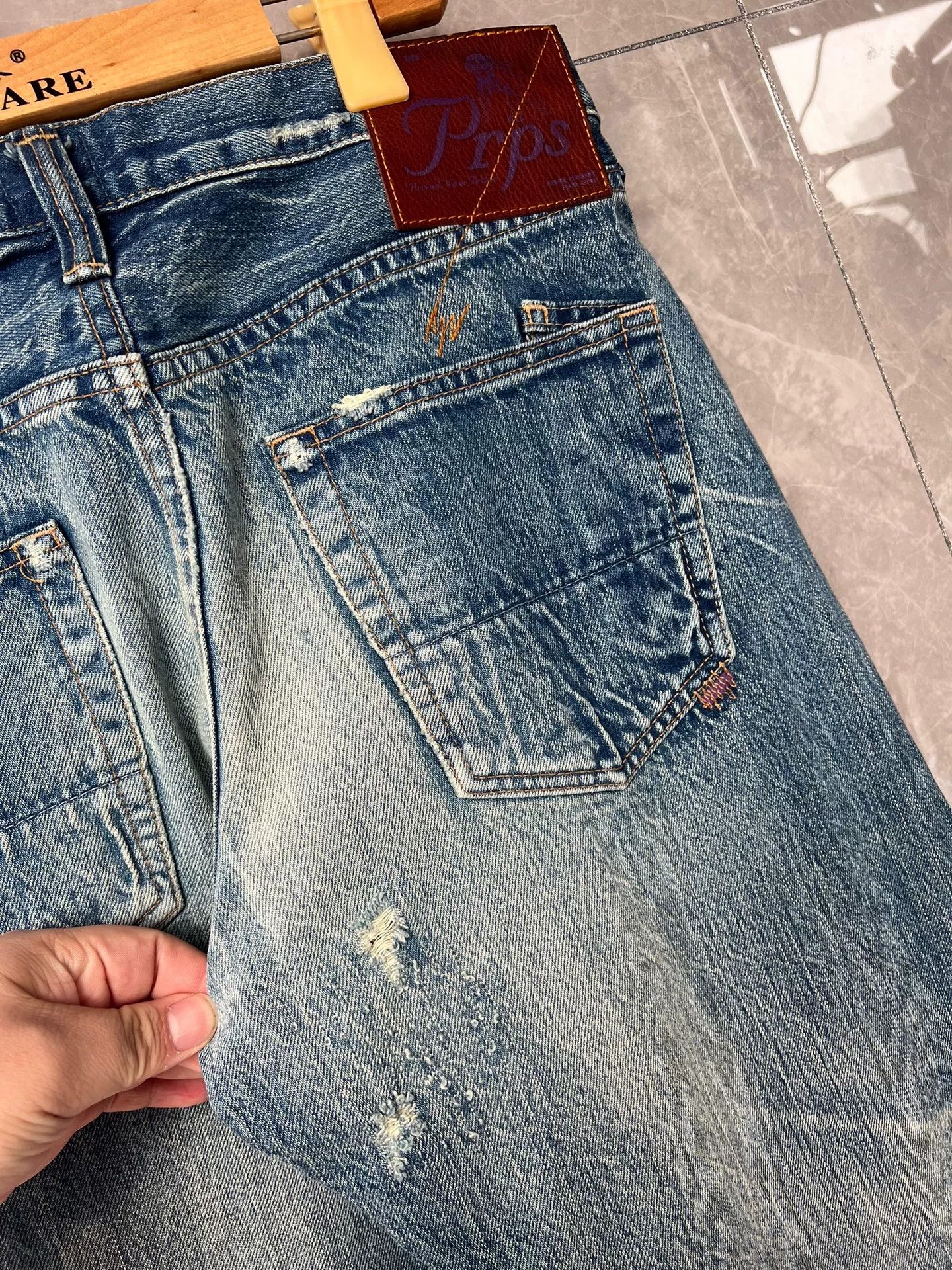 Visvim Blue Denim Sample Jeans with Distressing Size US 32 / EU 48 - 5 Thumbnail
