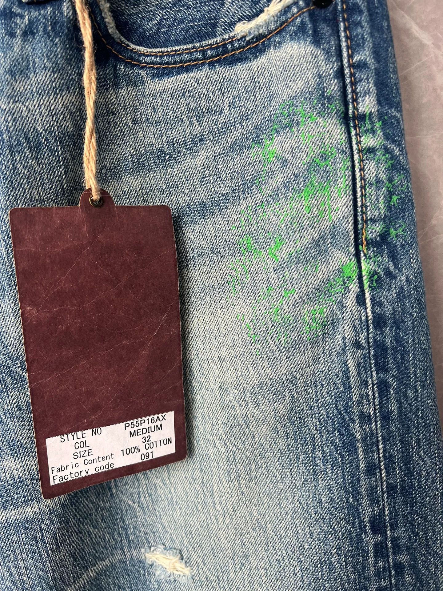 Visvim Blue Denim Sample Jeans with Distressing Size US 32 / EU 48 - 3 Thumbnail