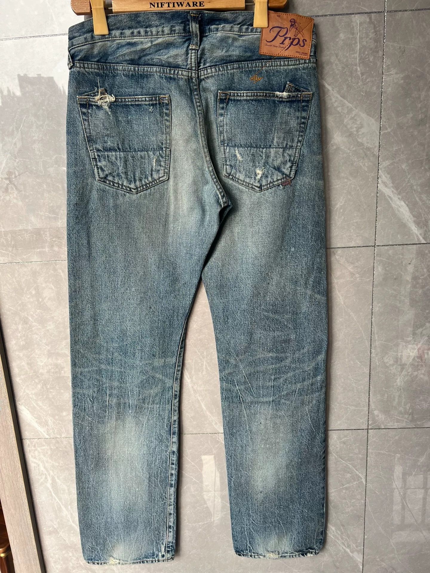 Visvim Light Blue Distressed Denim Jeans Size US 32 / EU 48 - 2 Thumbnail