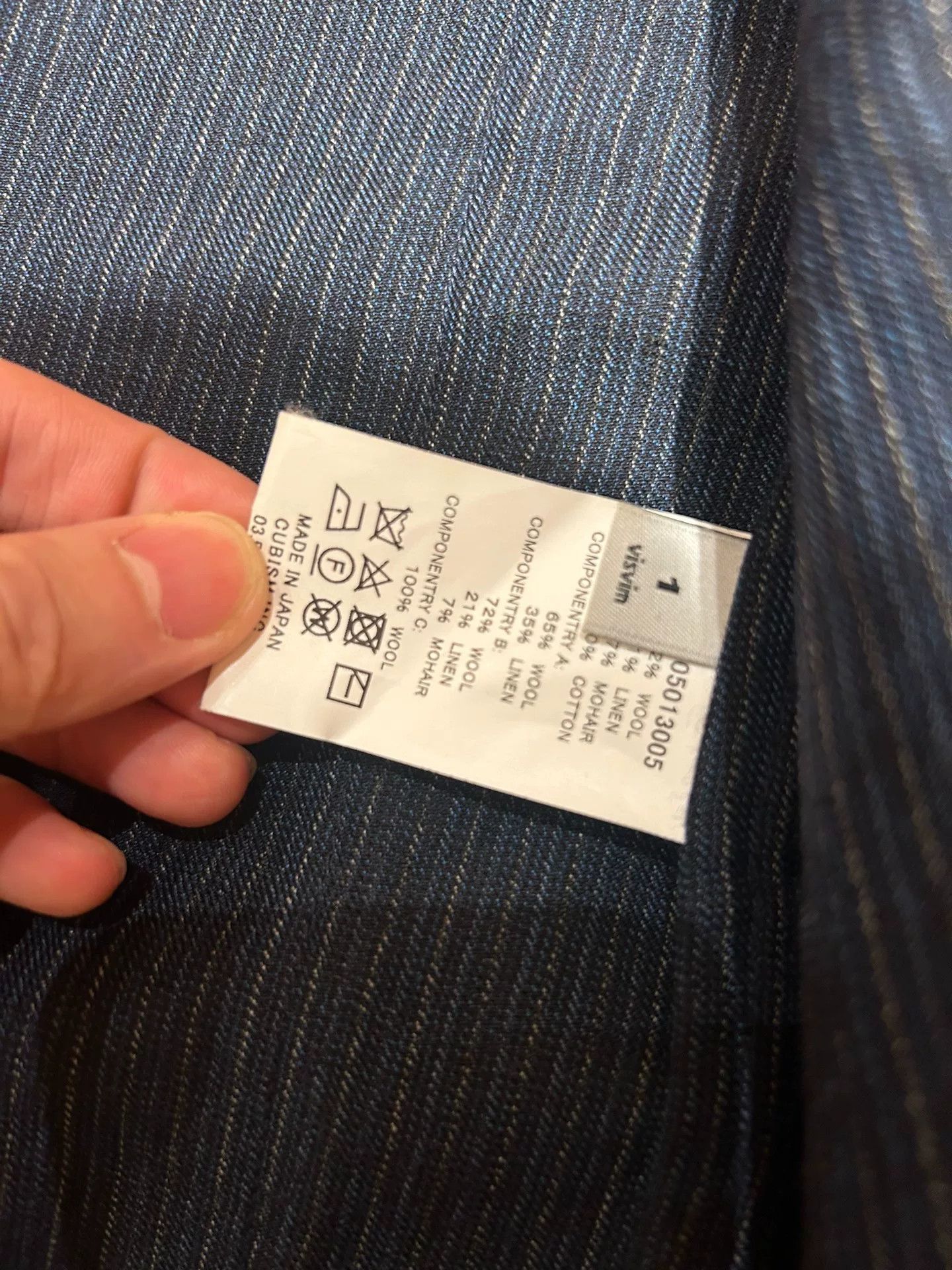 Visvim visvim ruunpe pinstripe coat Size US S / EU 44-46 / 1 - 3 Thumbnail