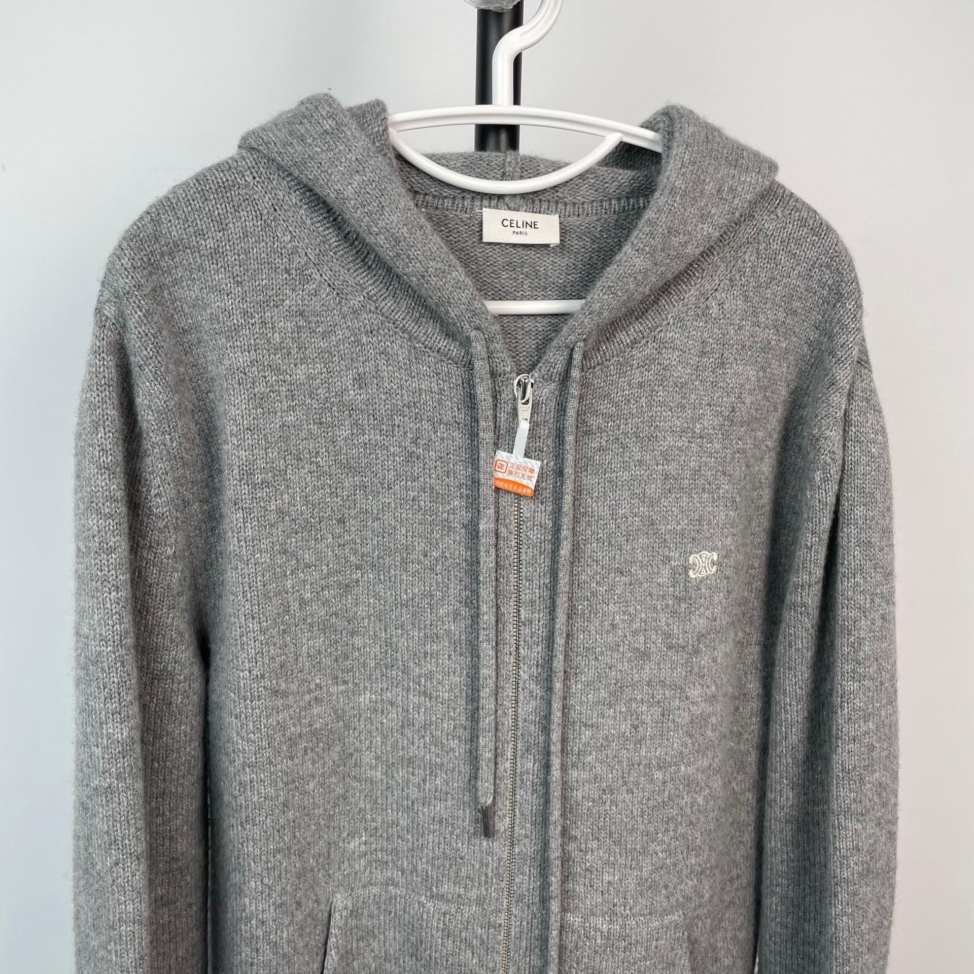 Celine Celine Embroidered Gray Jacket M Women Size M / US 6-8 / IT 42-44 - 2 Thumbnail