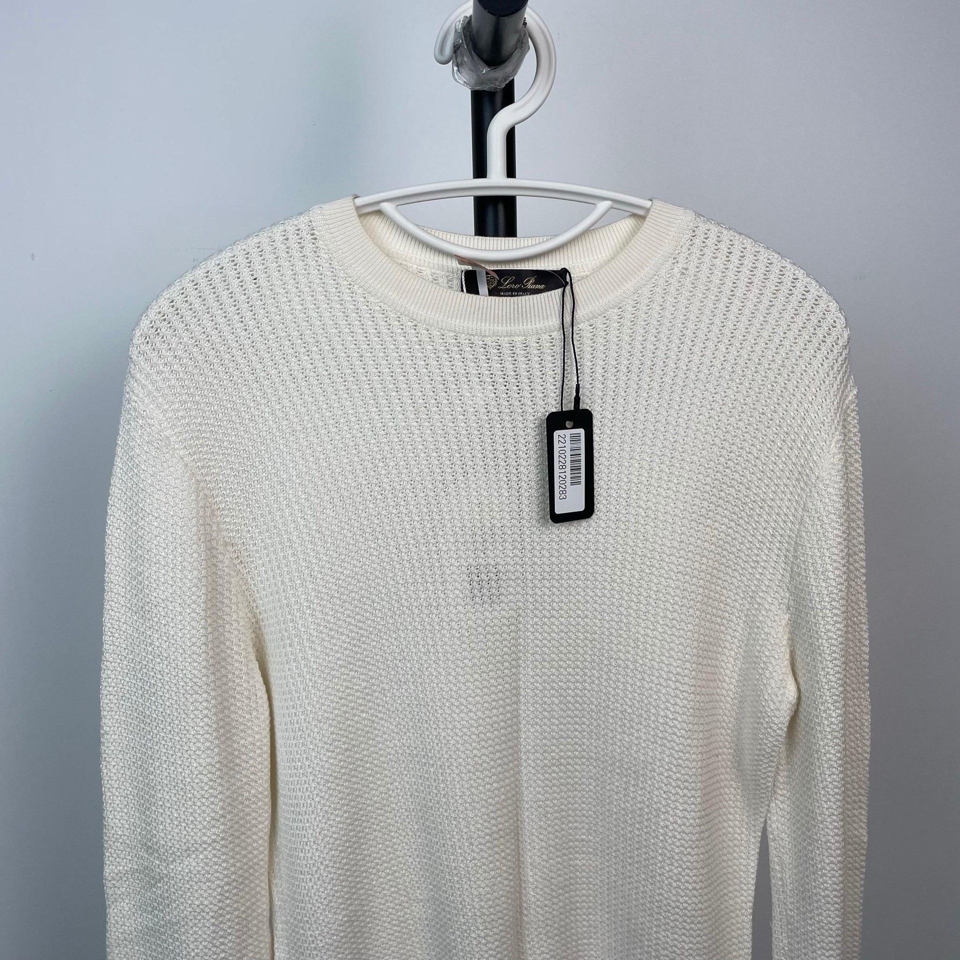 Loro Piana Loro Piana Knit Slim White Sweater 38 Men Size US S / EU 44-46 / 1 - 6 Thumbnail