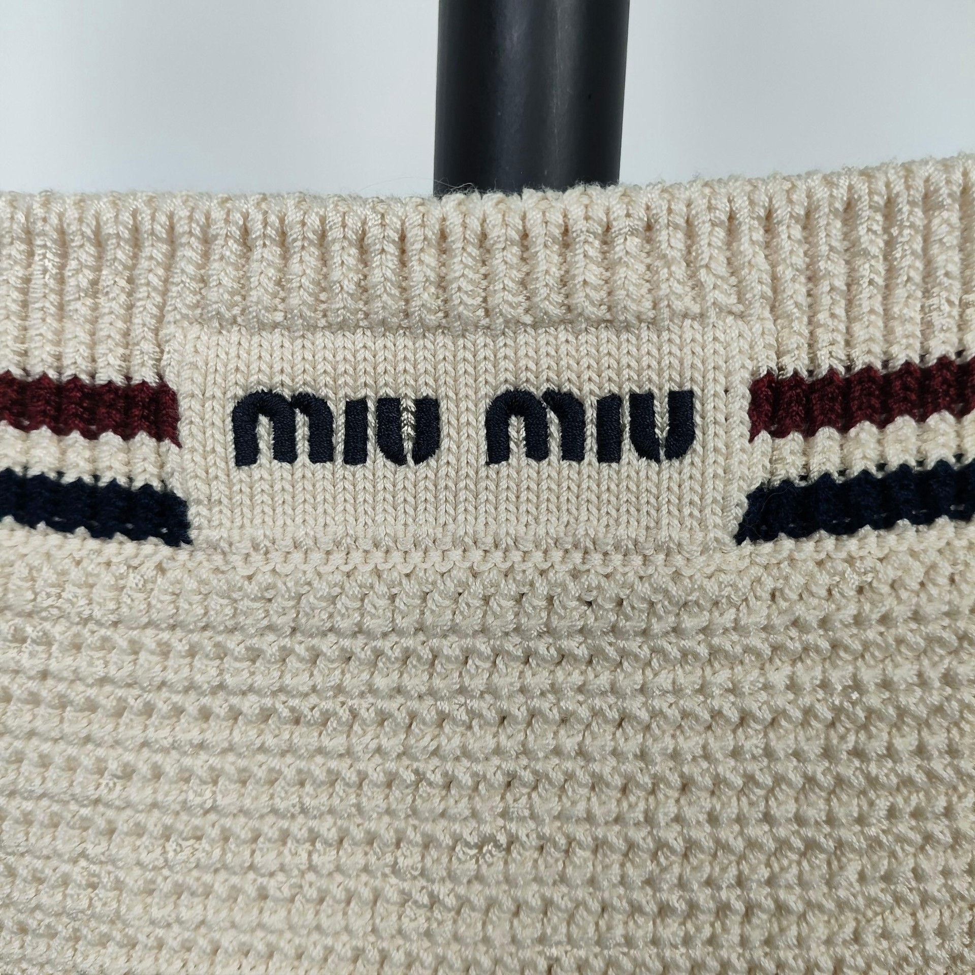 Miu Miu Miu Miu Beige Tank Top 38 Women Size S / US 4 / IT 40 - 4 Thumbnail