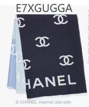 Chanel Chanel Blue Scarf 25 Men Size ONE SIZE - 4 Thumbnail