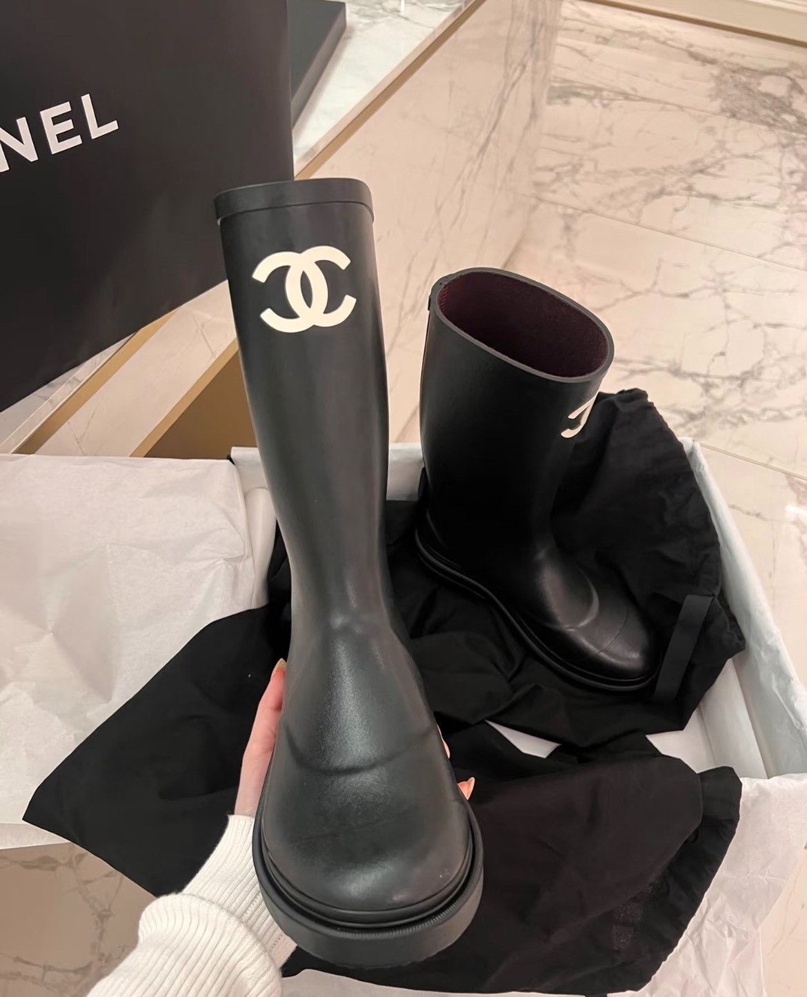 Chanel Chanel Retro Black Boots 37 Women Size US 7 / IT 37 - 2 Thumbnail