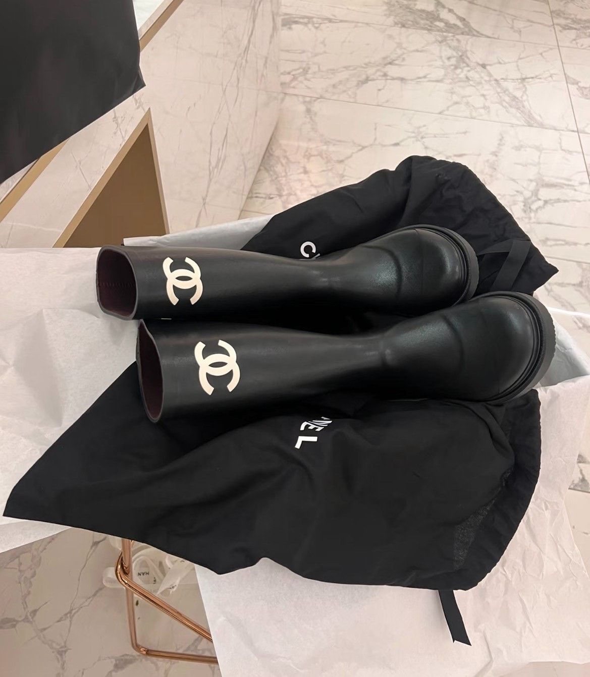 Chanel Chanel Retro Black Boots 37 Women Size US 7 / IT 37 - 3 Thumbnail