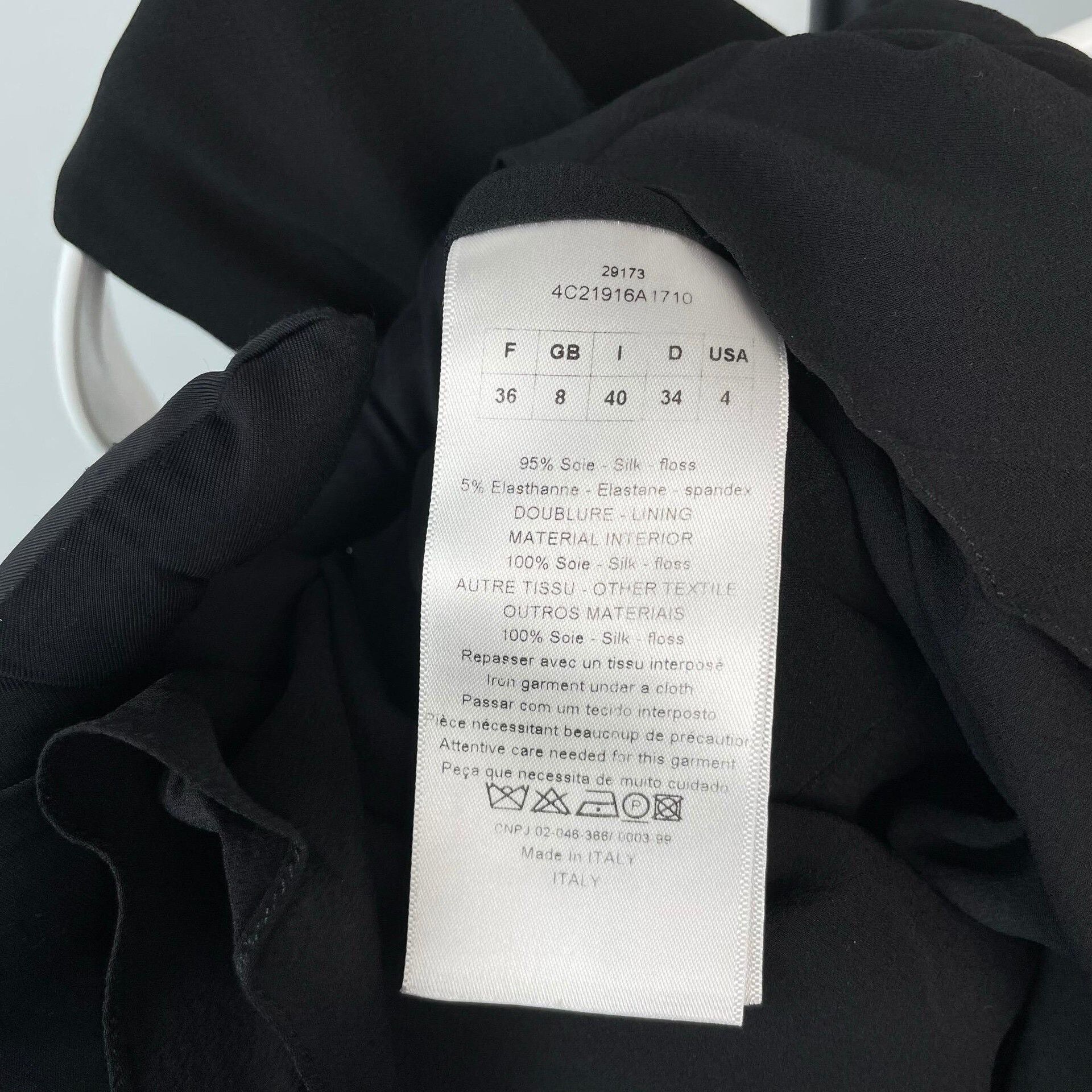 Dior Dior Silk Long Black Dress 36 Women Size S / US 4 / IT 40 - 8 Thumbnail