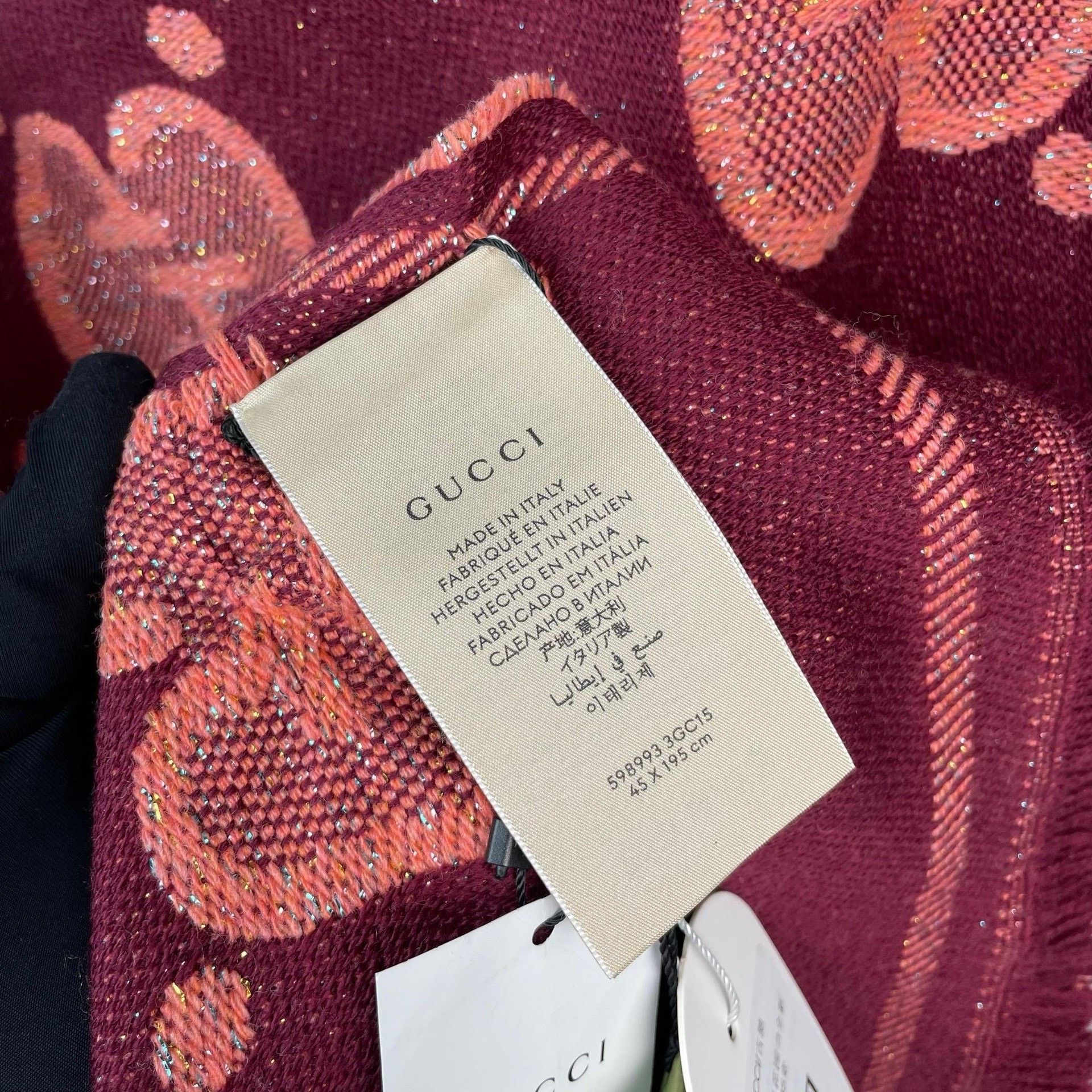 Gucci Gucci Retro Wool Brown Scarf XS Men Size ONE SIZE - 5 Thumbnail