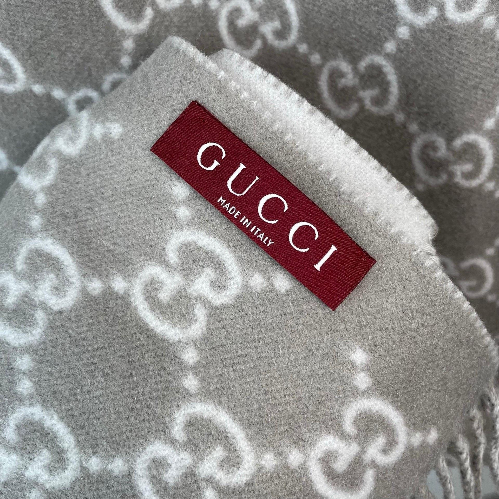 Gucci Gucci Gray Scarf XS Men Size ONE SIZE - 7 Thumbnail