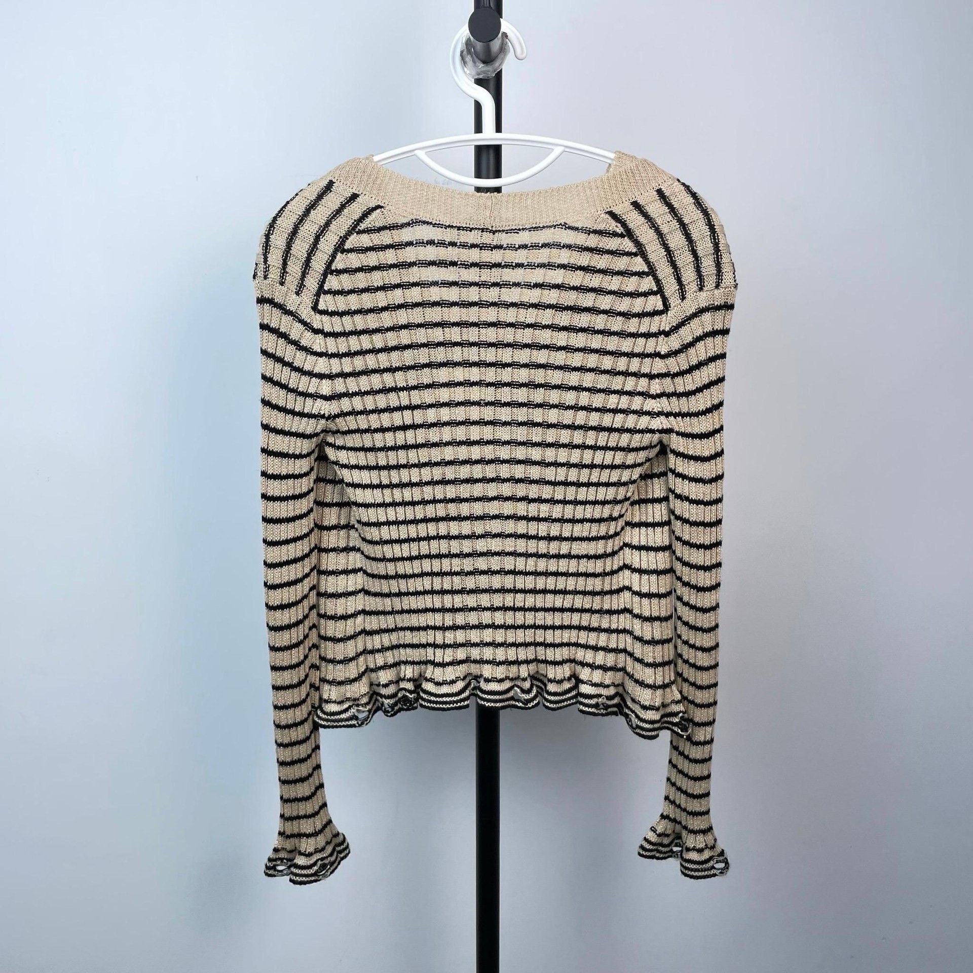 Dior Dior Embroidered Striped Sweater 24 Women Size XS / US 0-2 / IT 36-38 - 2 Thumbnail