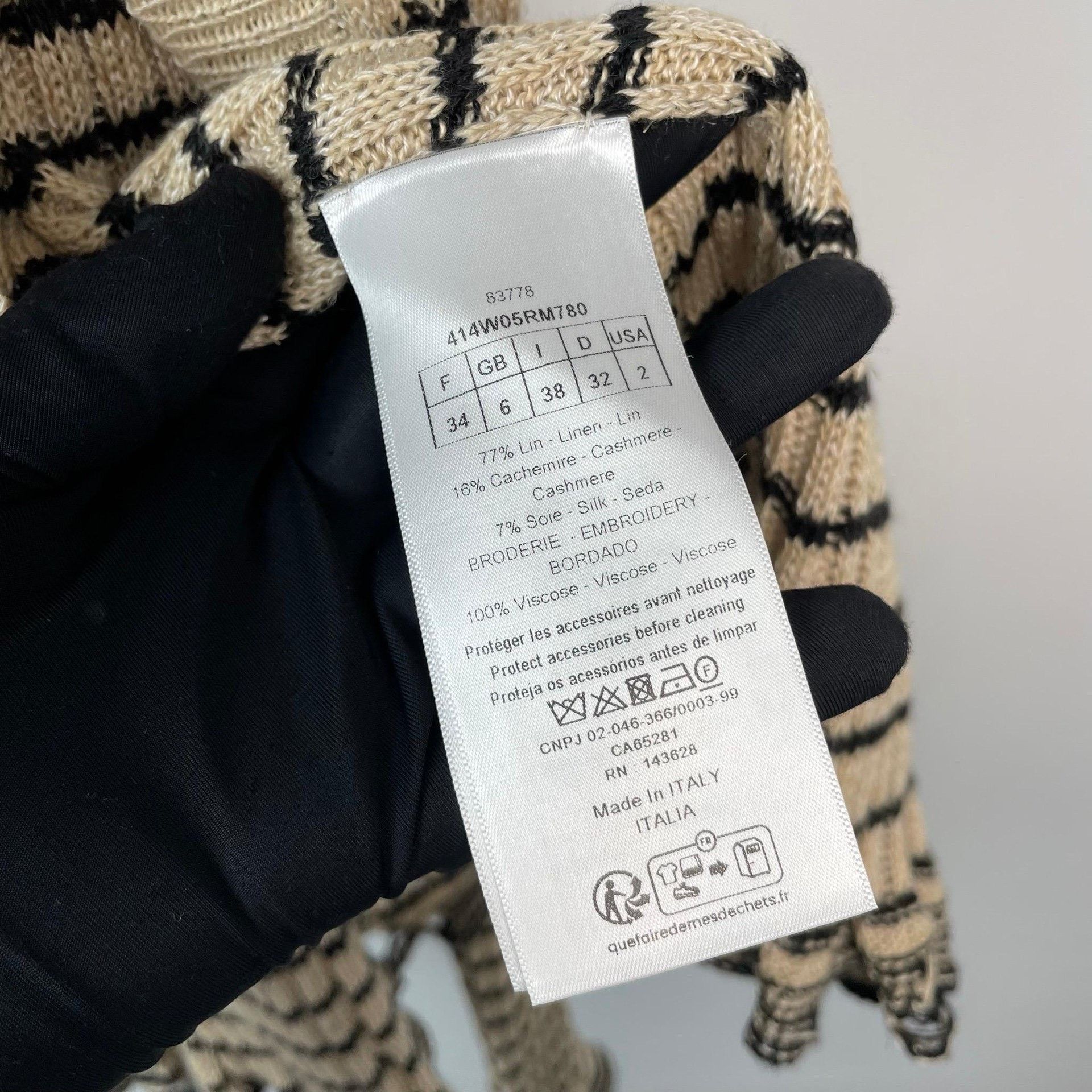 Dior Dior Embroidered Striped Sweater 24 Women Size XS / US 0-2 / IT 36-38 - 9 Thumbnail