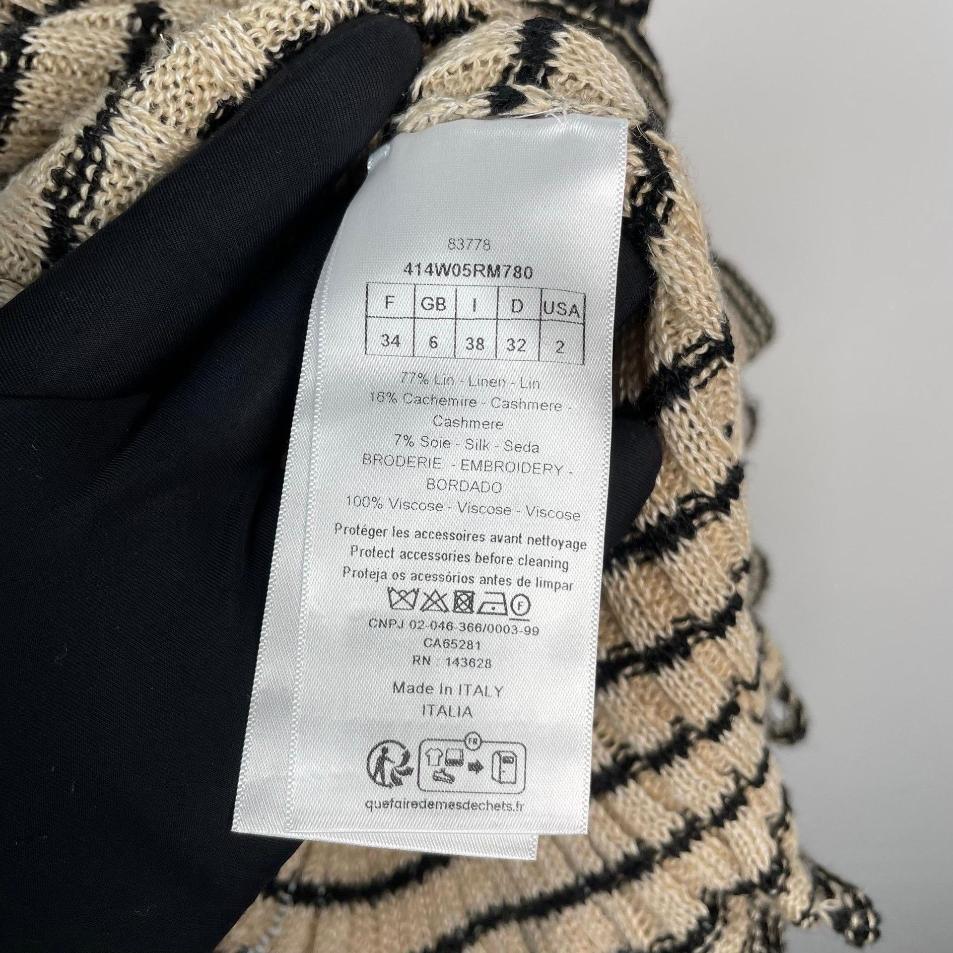Dior Dior Embroidered Striped Sweater 24 Women Size XS / US 0-2 / IT 36-38 - 8 Thumbnail