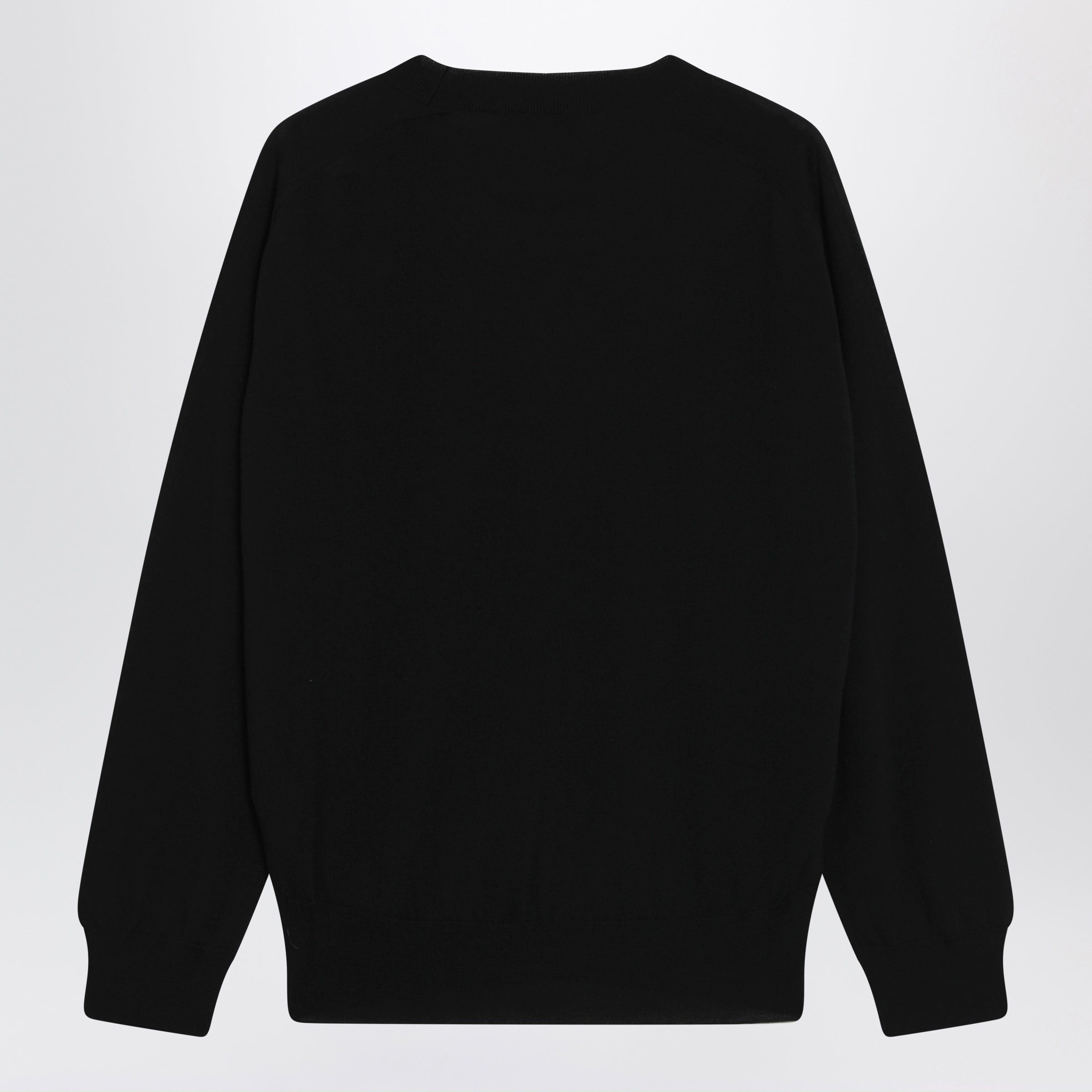 AMI Ami Paris Black Ami De Coeur Wool Sweater By Ami Paris Size US S / EU 44-46 / 1 - 2 Thumbnail