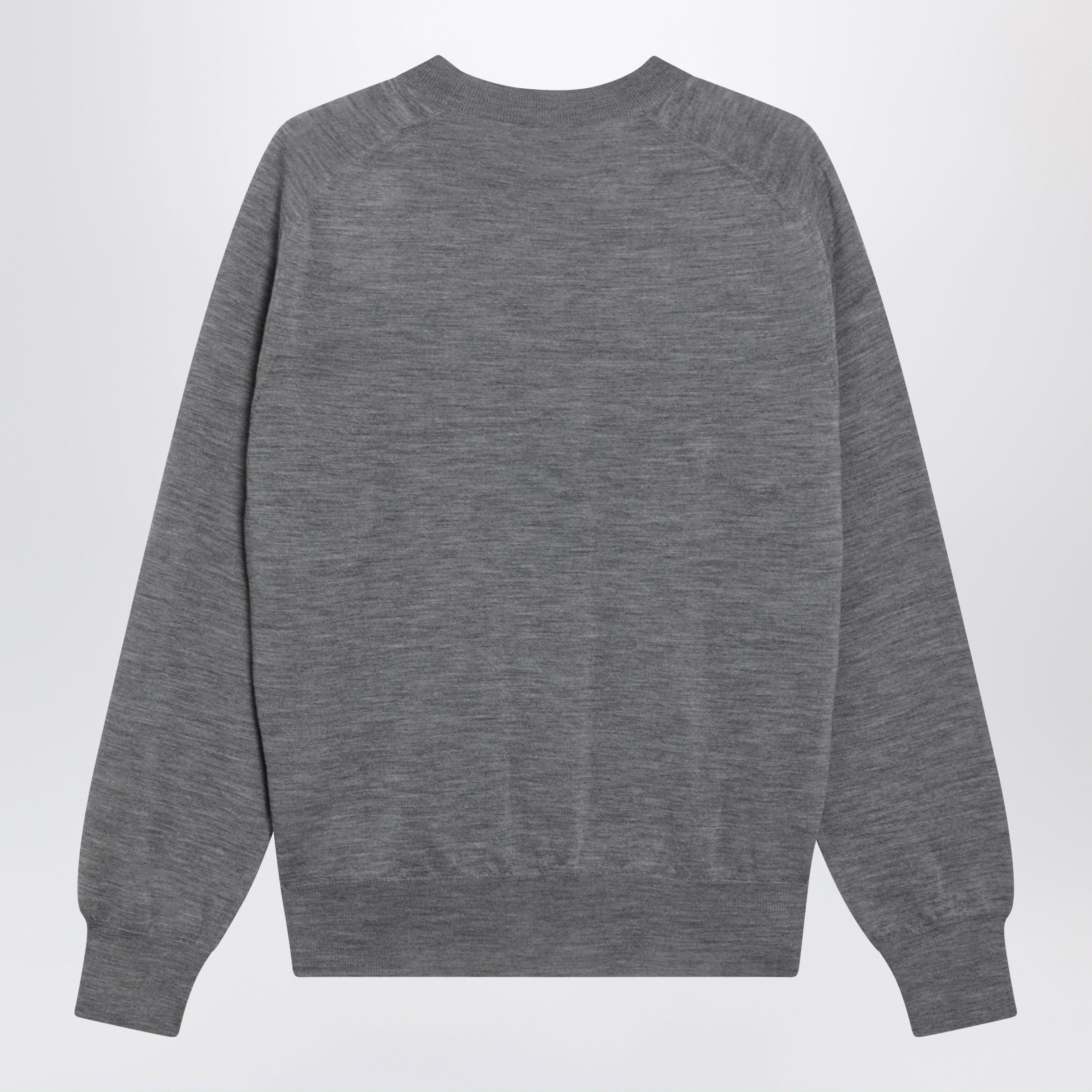 AMI Ami Paris Grey Wool Ami De Coeur Sweater Size US S / EU 44-46 / 1 - 2 Thumbnail