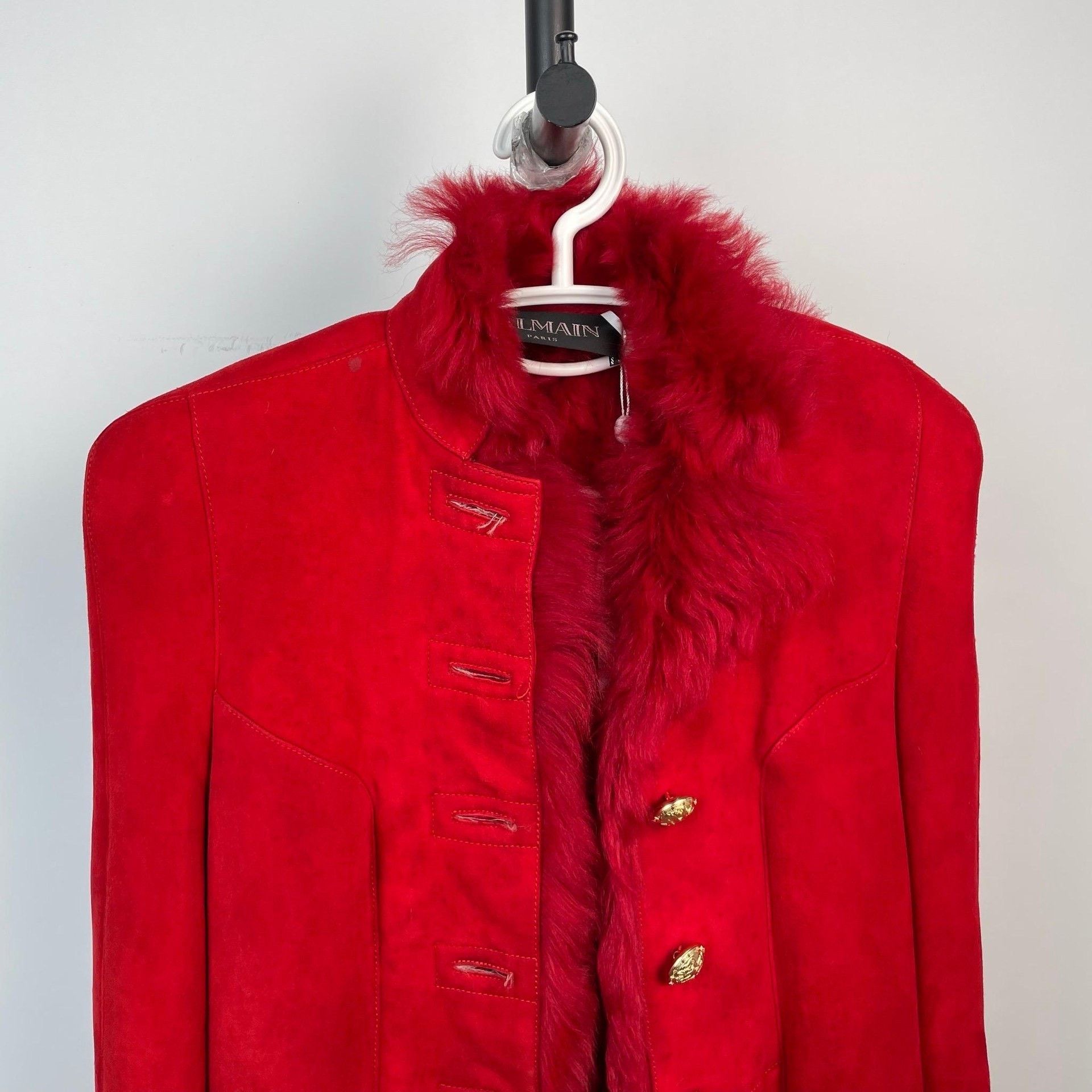 Balenciaga Balenciaga Suede Long Red Coat 38 Women Size S / US 4 / IT 40 - 9 Thumbnail