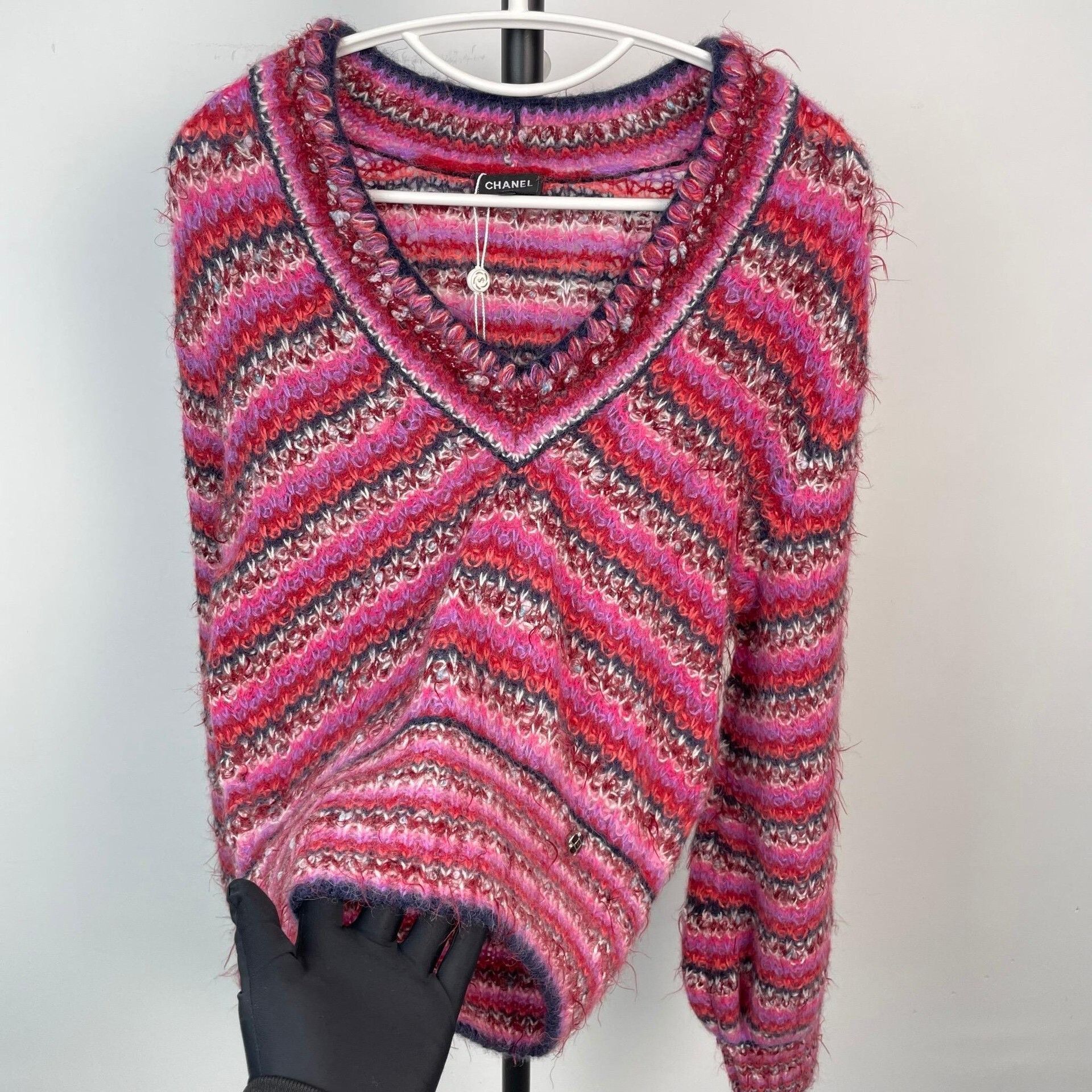 Chanel Chanel Pink Sweater 22 Women Size XS / US 0-2 / IT 36-38 - 2 Thumbnail