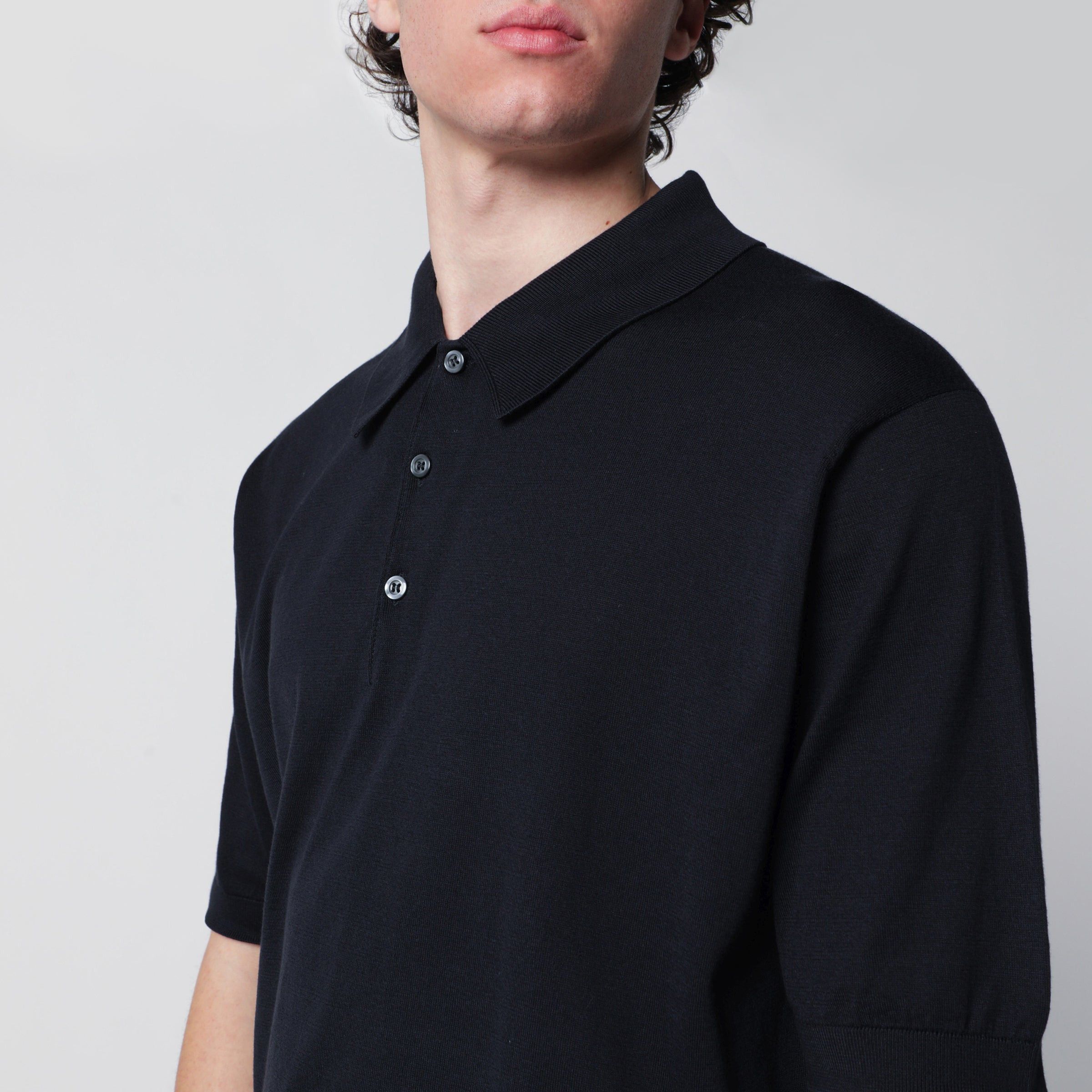 John Smedley John Smedley Isis Navy Blue Cotton Polo Shirt Size US S / EU 44-46 / 1 - 2 Thumbnail