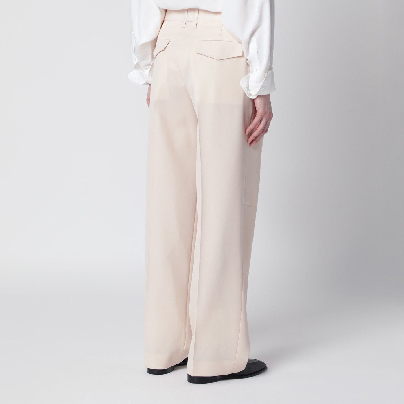 Jil Sander Jil Sander Ivory Wool Gabardine Trousers Size 25" / US 0 / IT 36 - 2 Thumbnail